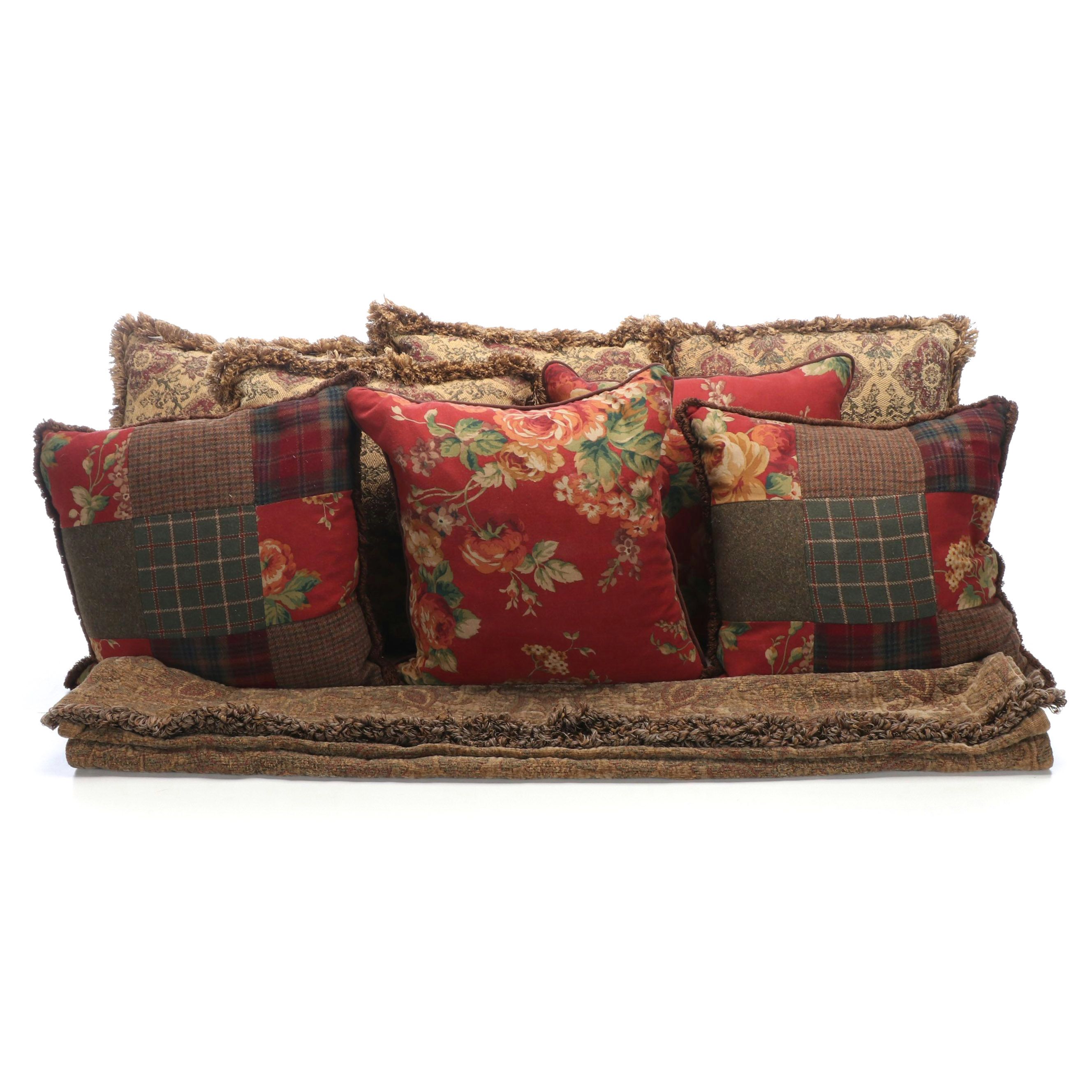 Arhaus Throw Blanket and Pillows