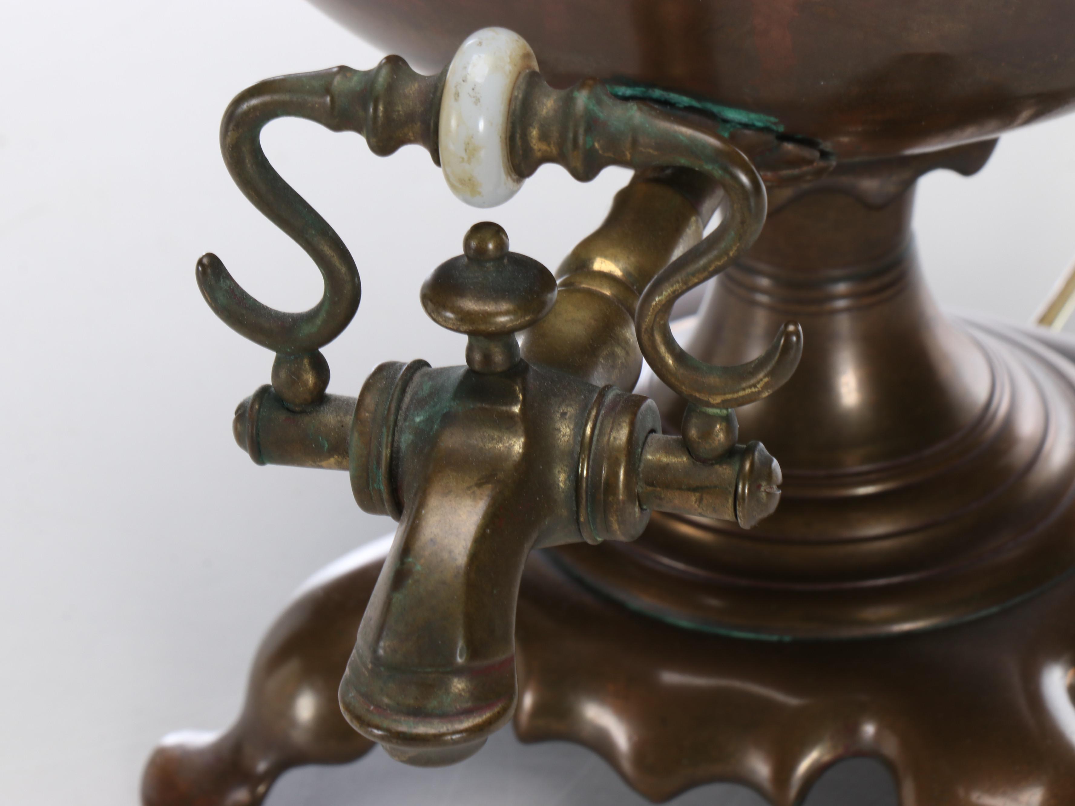 Copper Samovar Table Lamp with Kichler Silk Shade