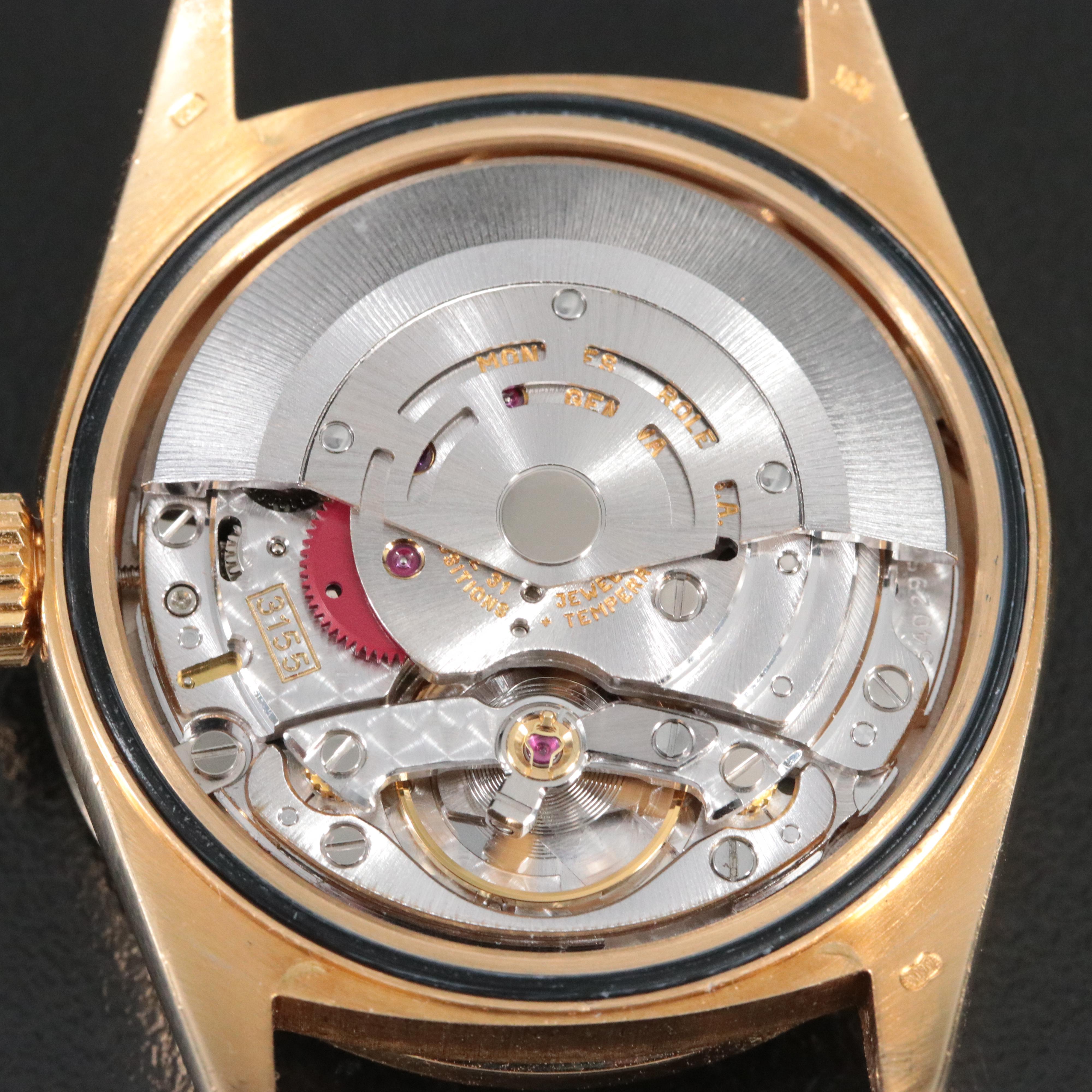 Rolex Day-Date 18238 Custom 1 CTW Diamond 18K Gold 36mm Automatic Watch