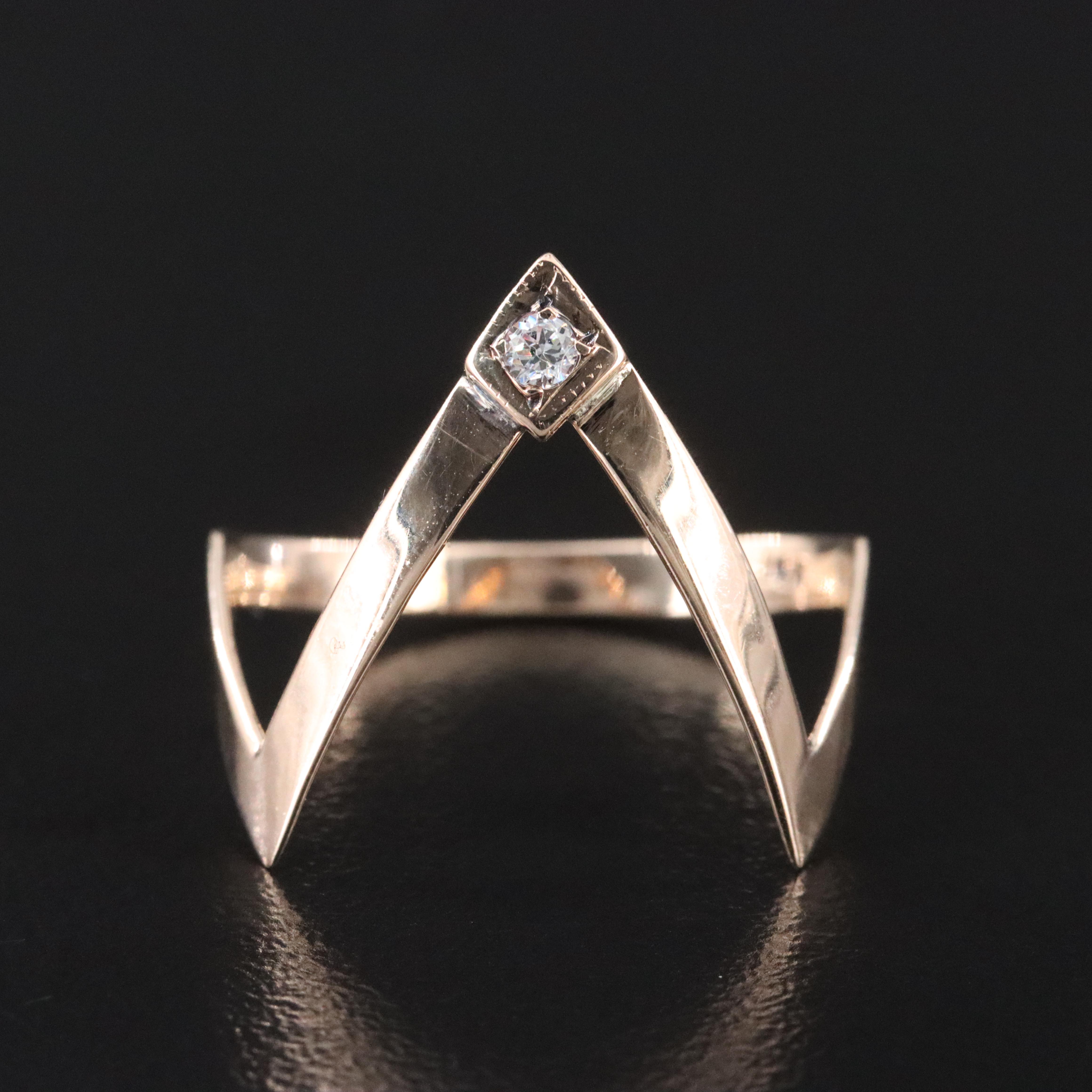 14K Geometric Ring