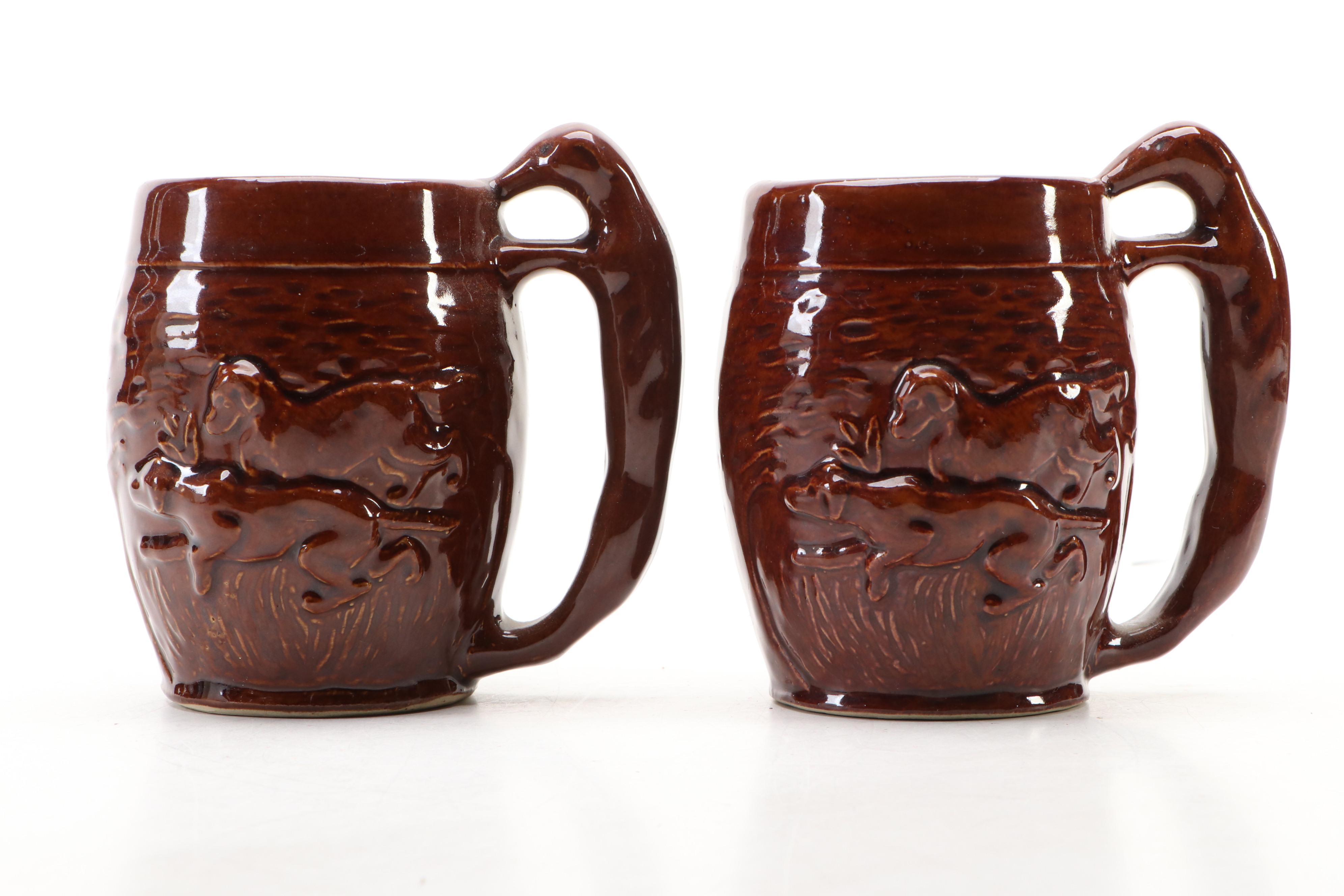 Bennington Rockingham Glazed Mug with Other Brownware Tankards