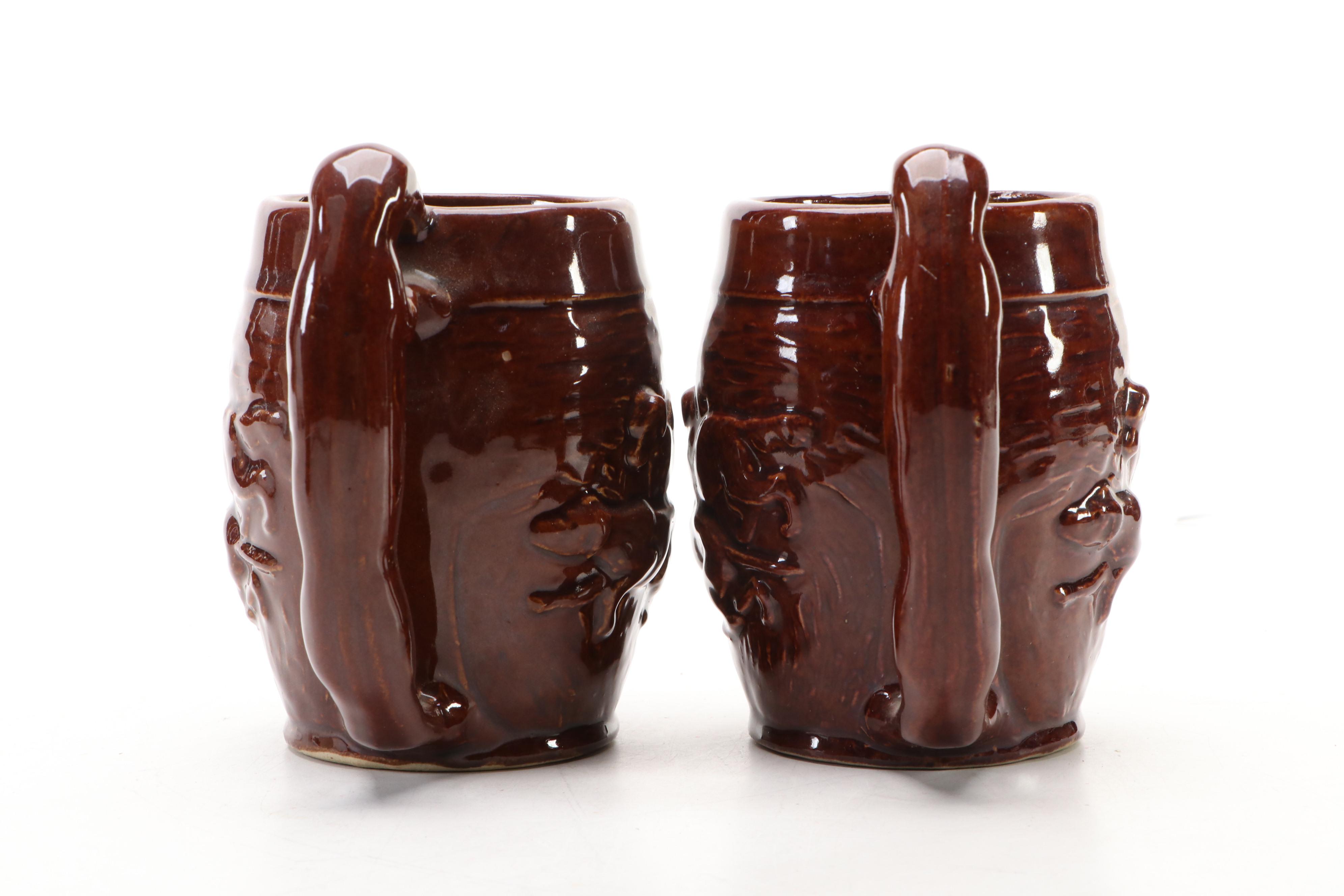Bennington Rockingham Glazed Mug with Other Brownware Tankards