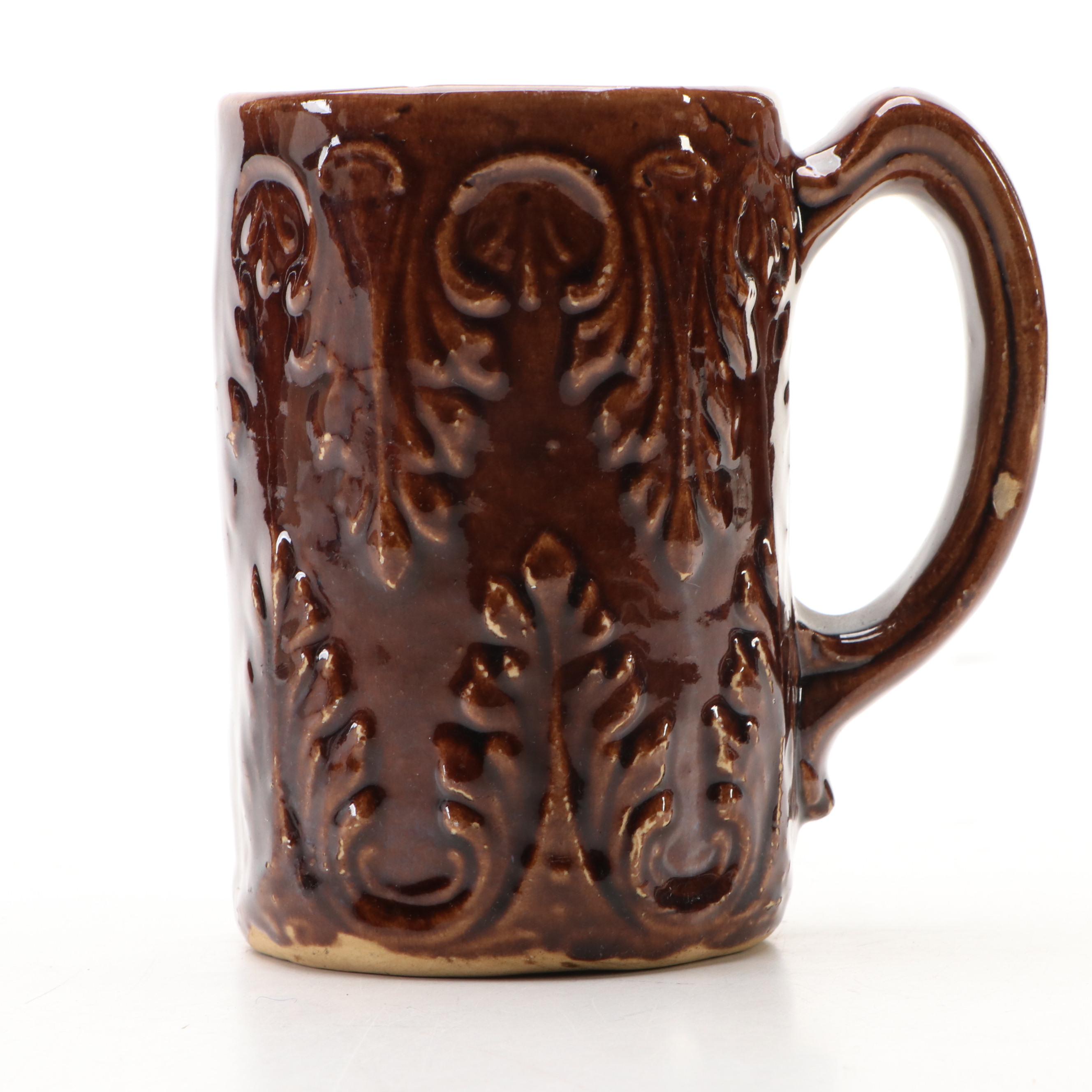 Bennington Rockingham Glazed Mug with Other Brownware Tankards