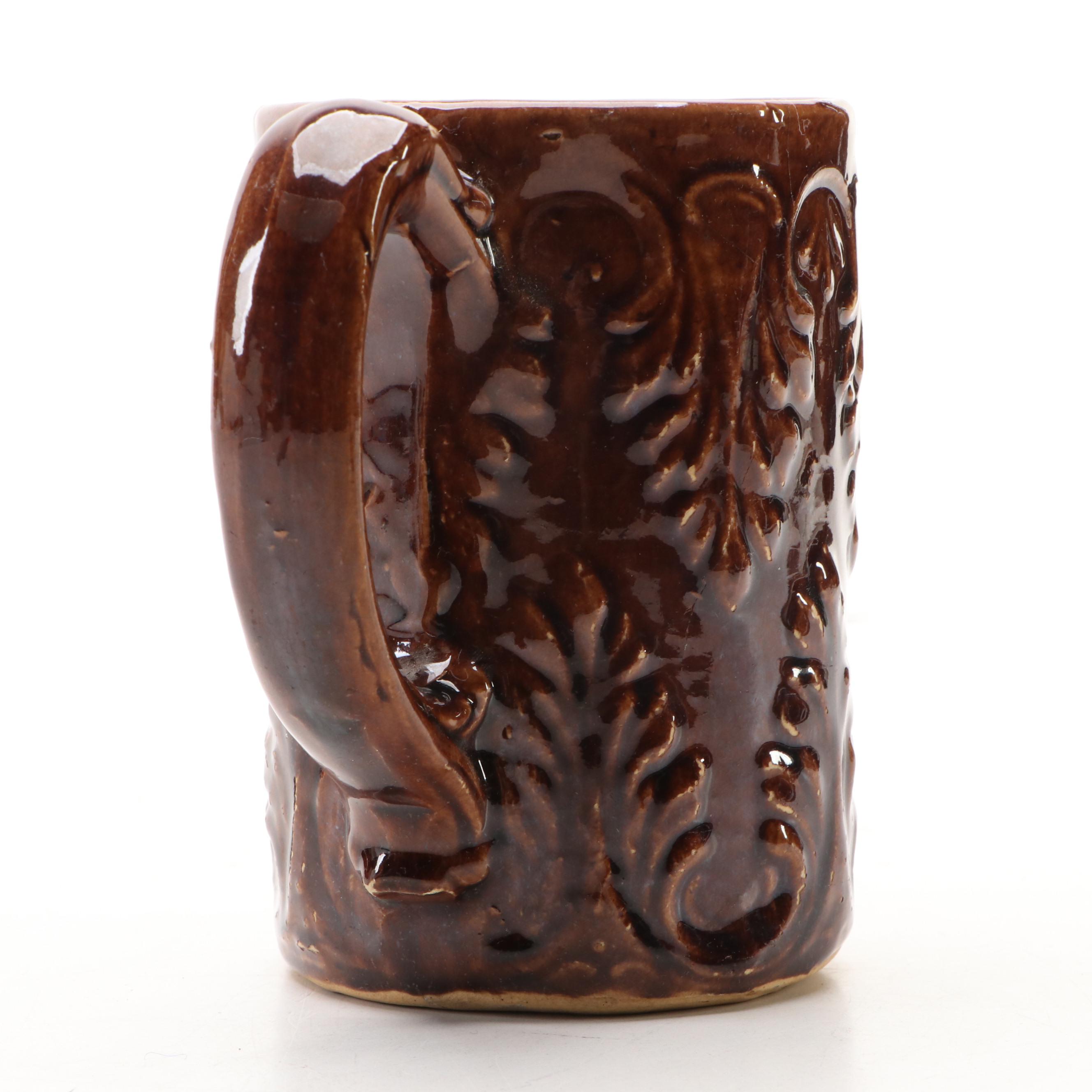 Bennington Rockingham Glazed Mug with Other Brownware Tankards