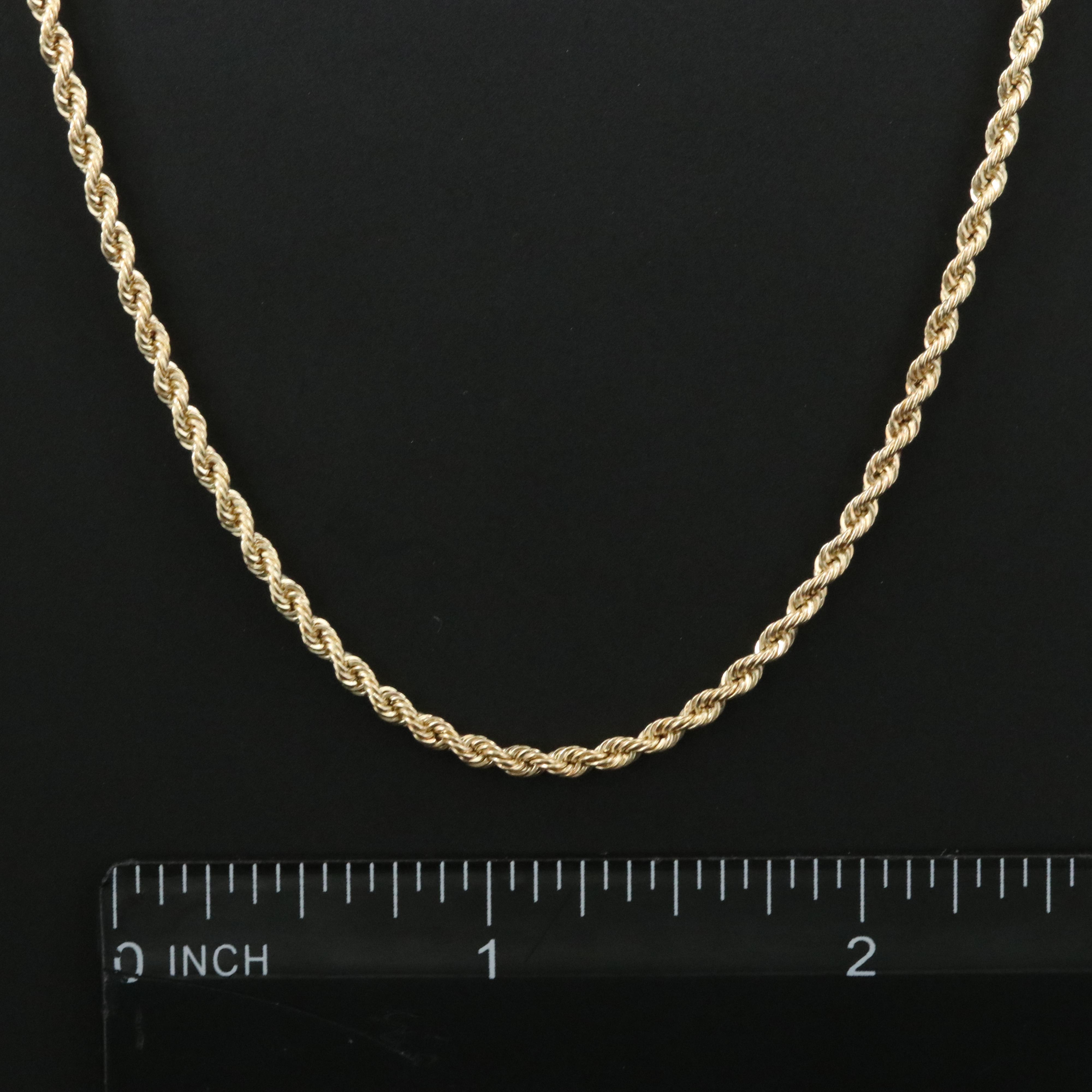14K Braided Rope Chain Necklace