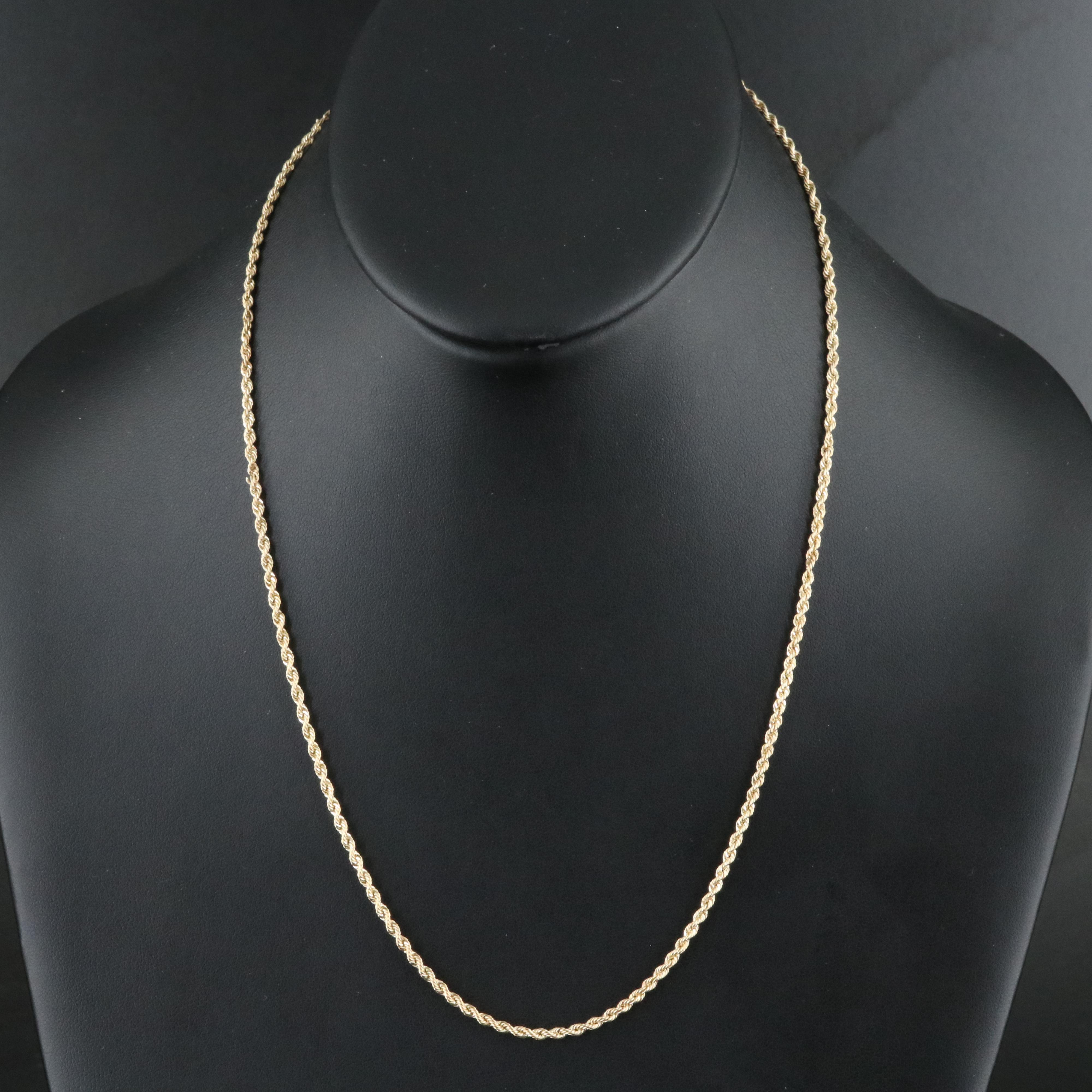 14K Braided Rope Chain Necklace