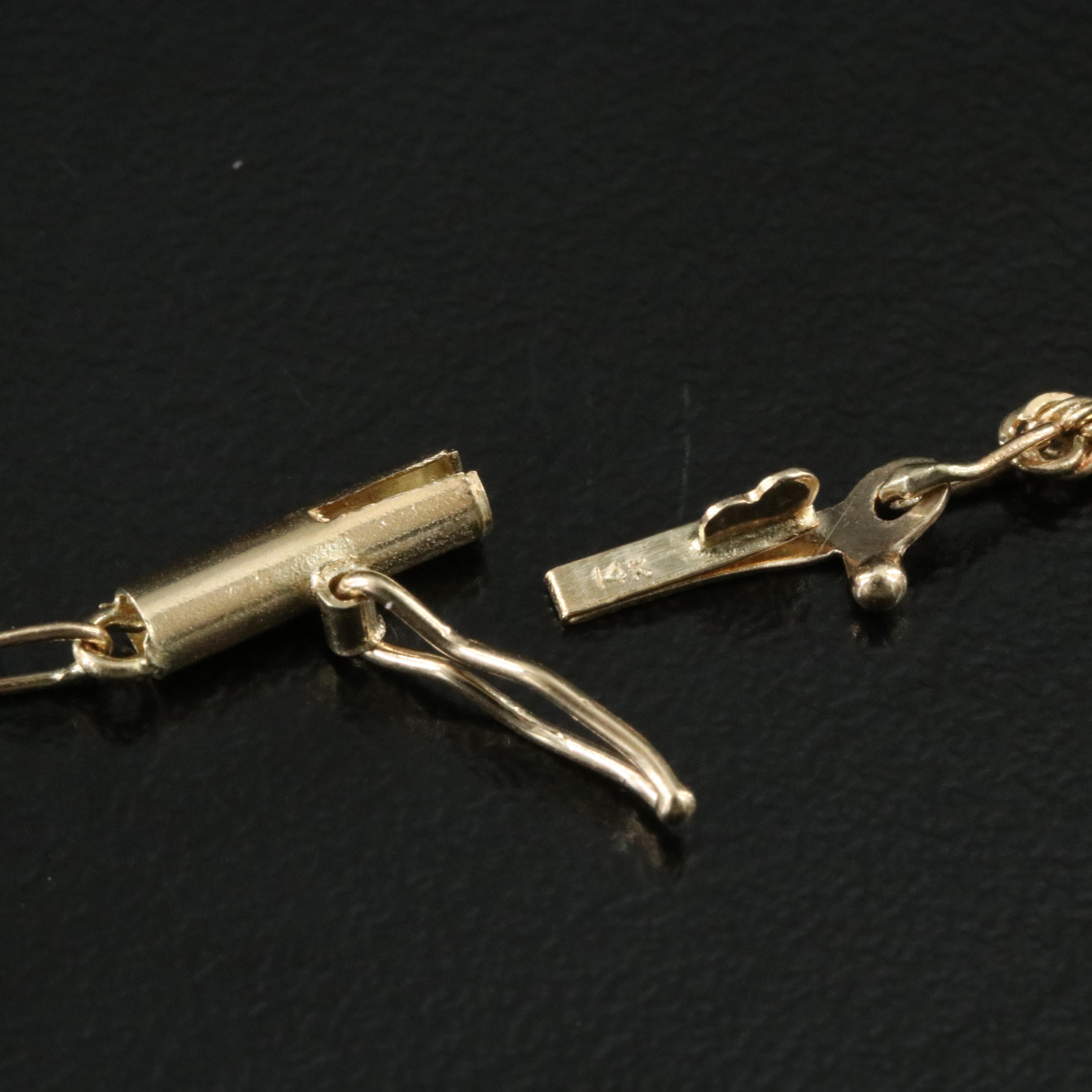 14K Braided Rope Chain Necklace