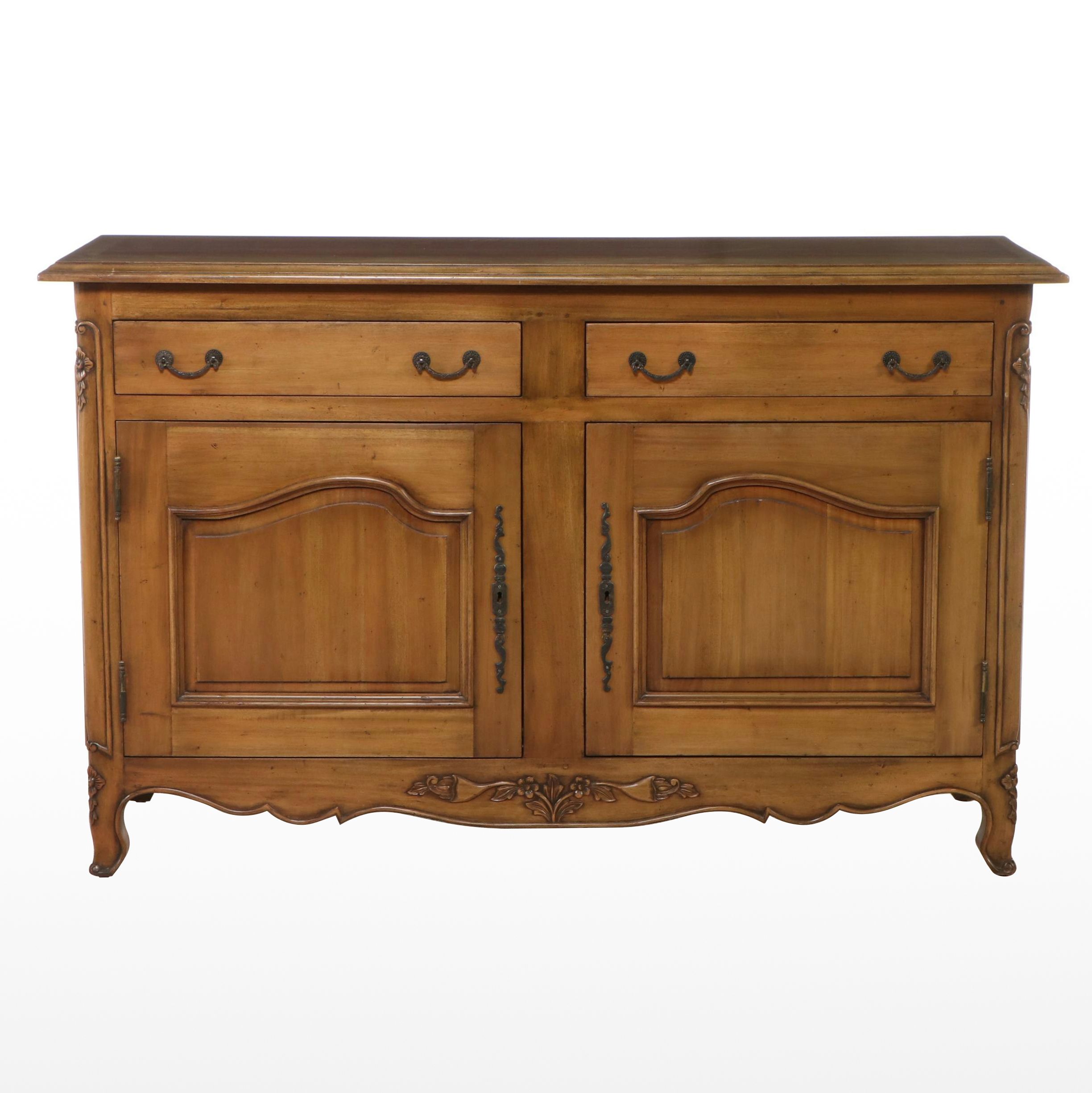 Marie Albert French Provincial Style Walnut China Cabinet