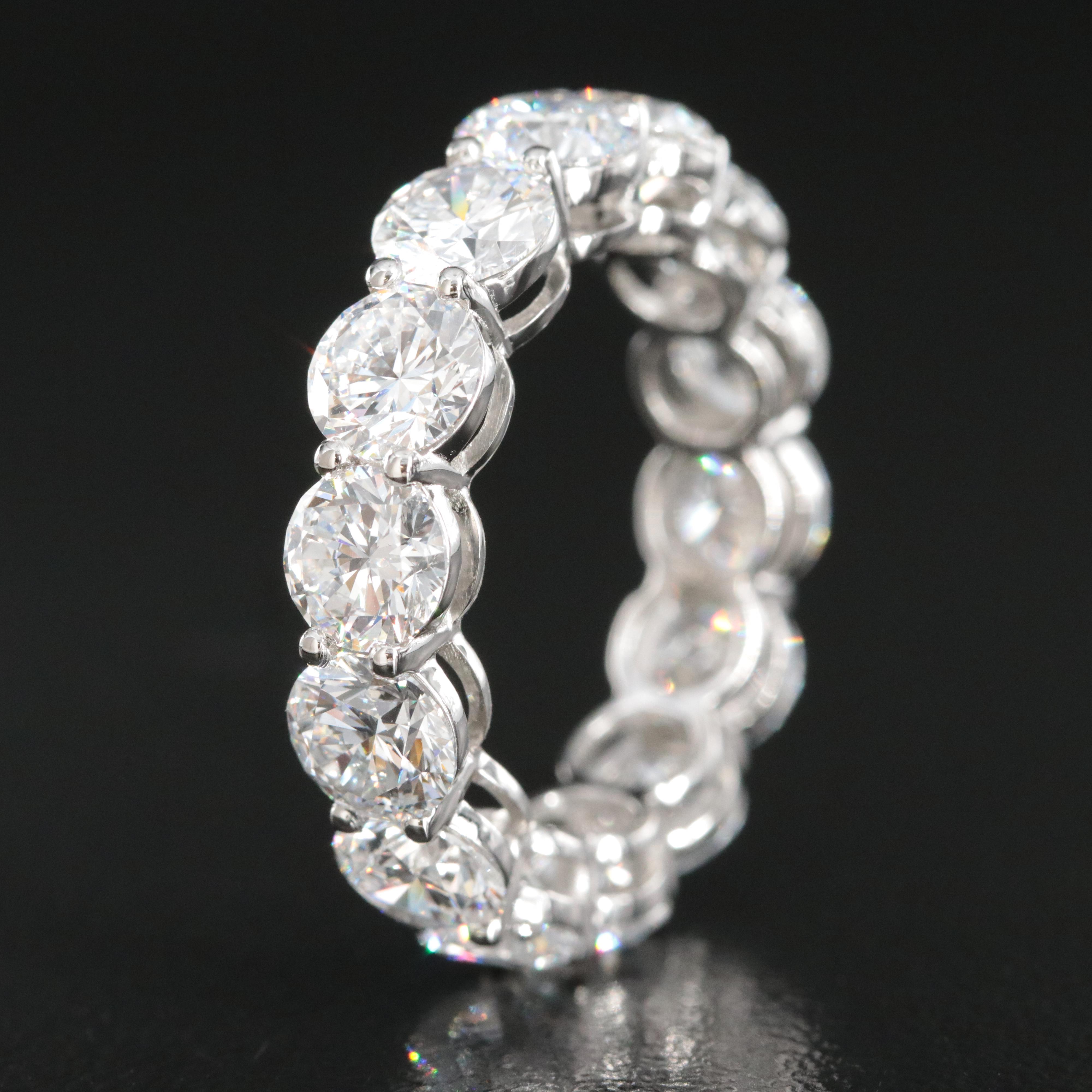 Platinum 7.24 CTW Lab Grown Diamond Eternity Band