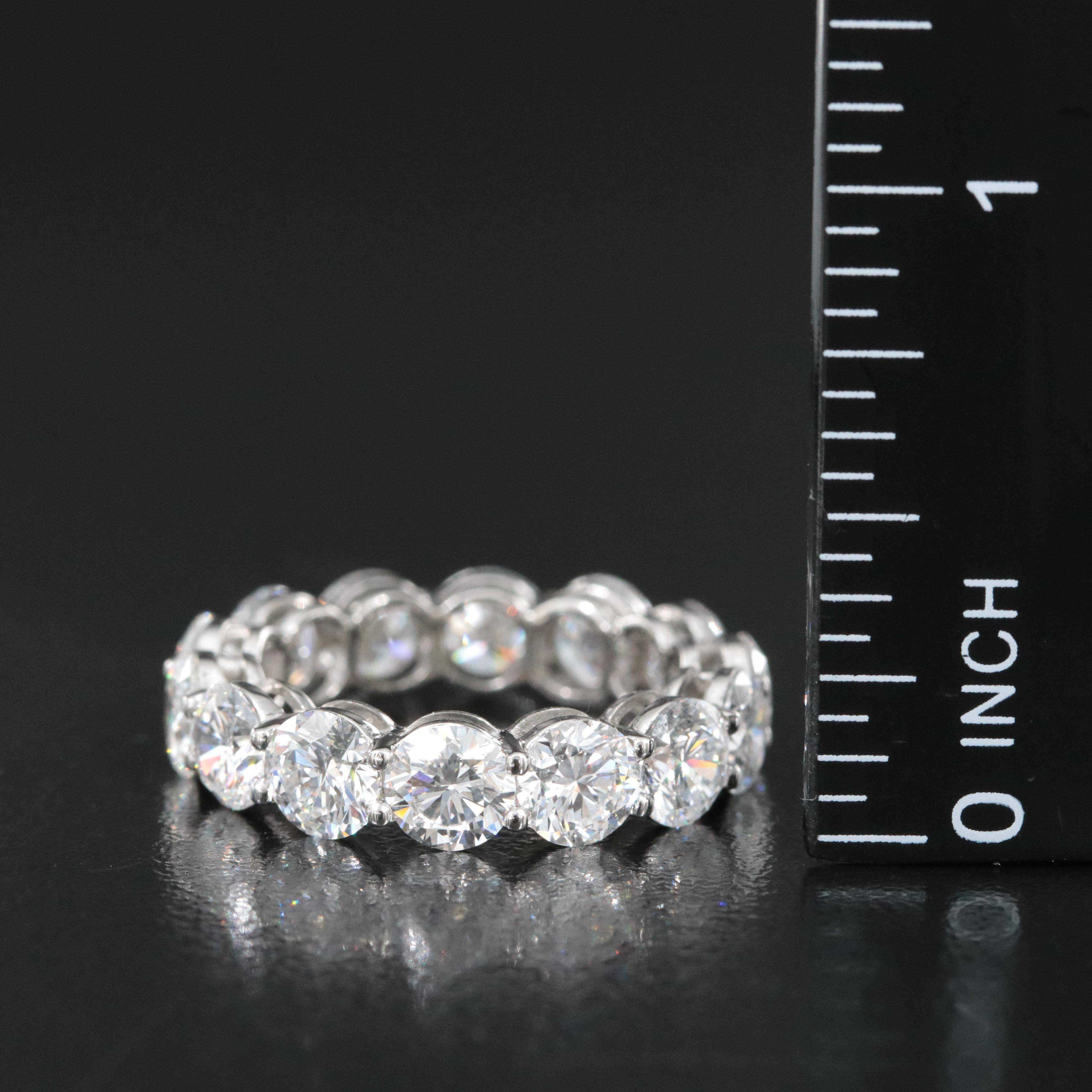 Platinum 7.24 CTW Lab Grown Diamond Eternity Band