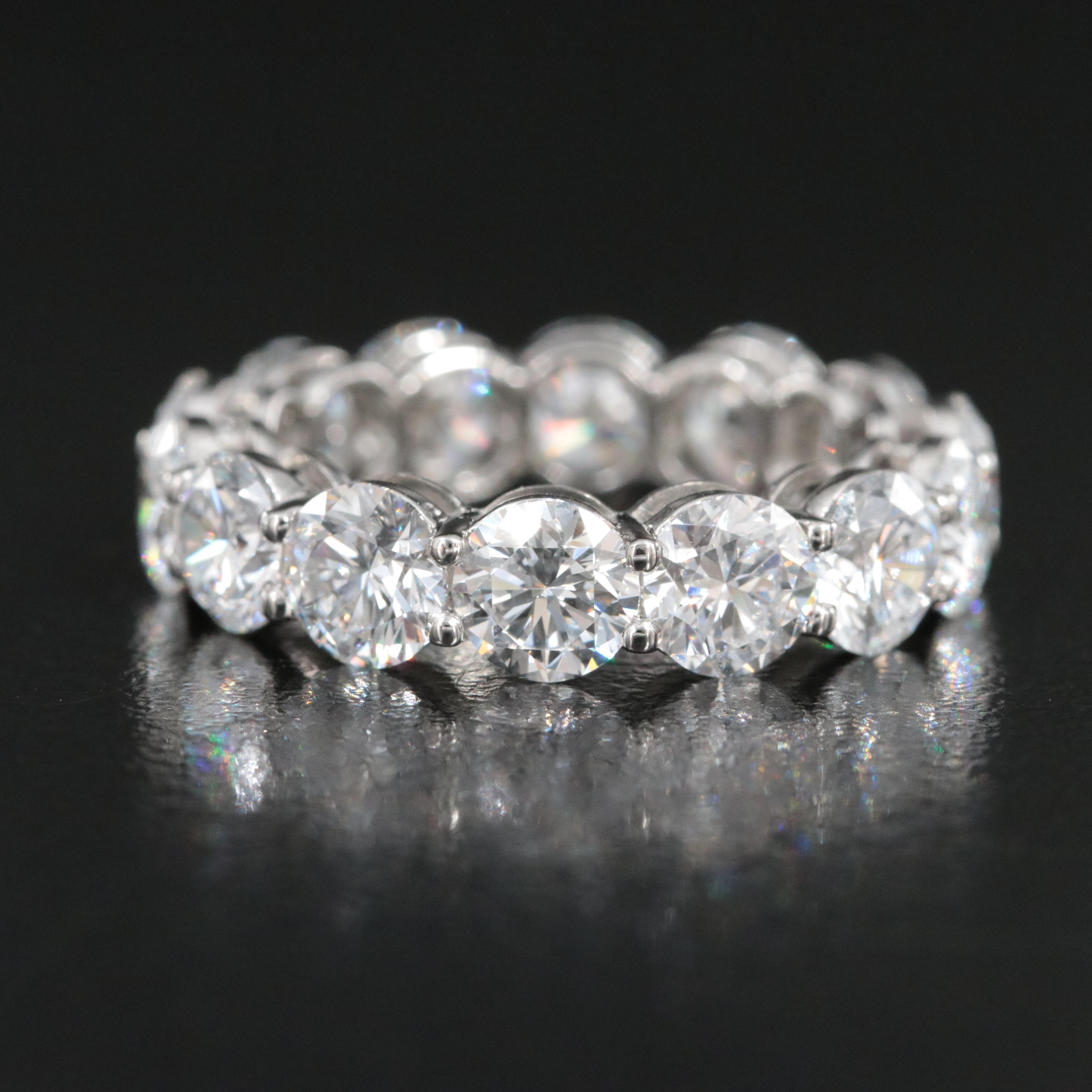 Platinum 7.24 CTW Lab Grown Diamond Eternity Band