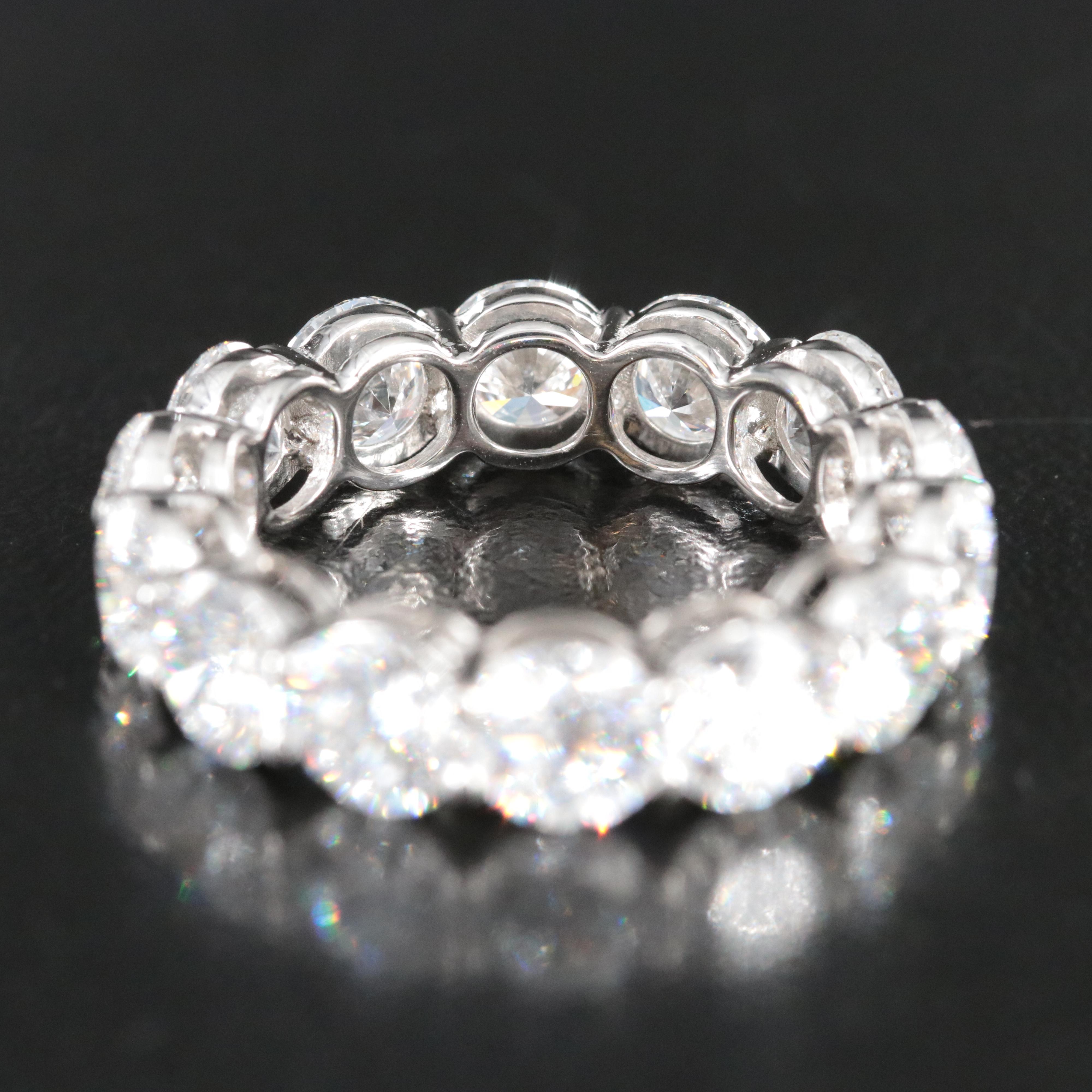 Platinum 7.24 CTW Lab Grown Diamond Eternity Band