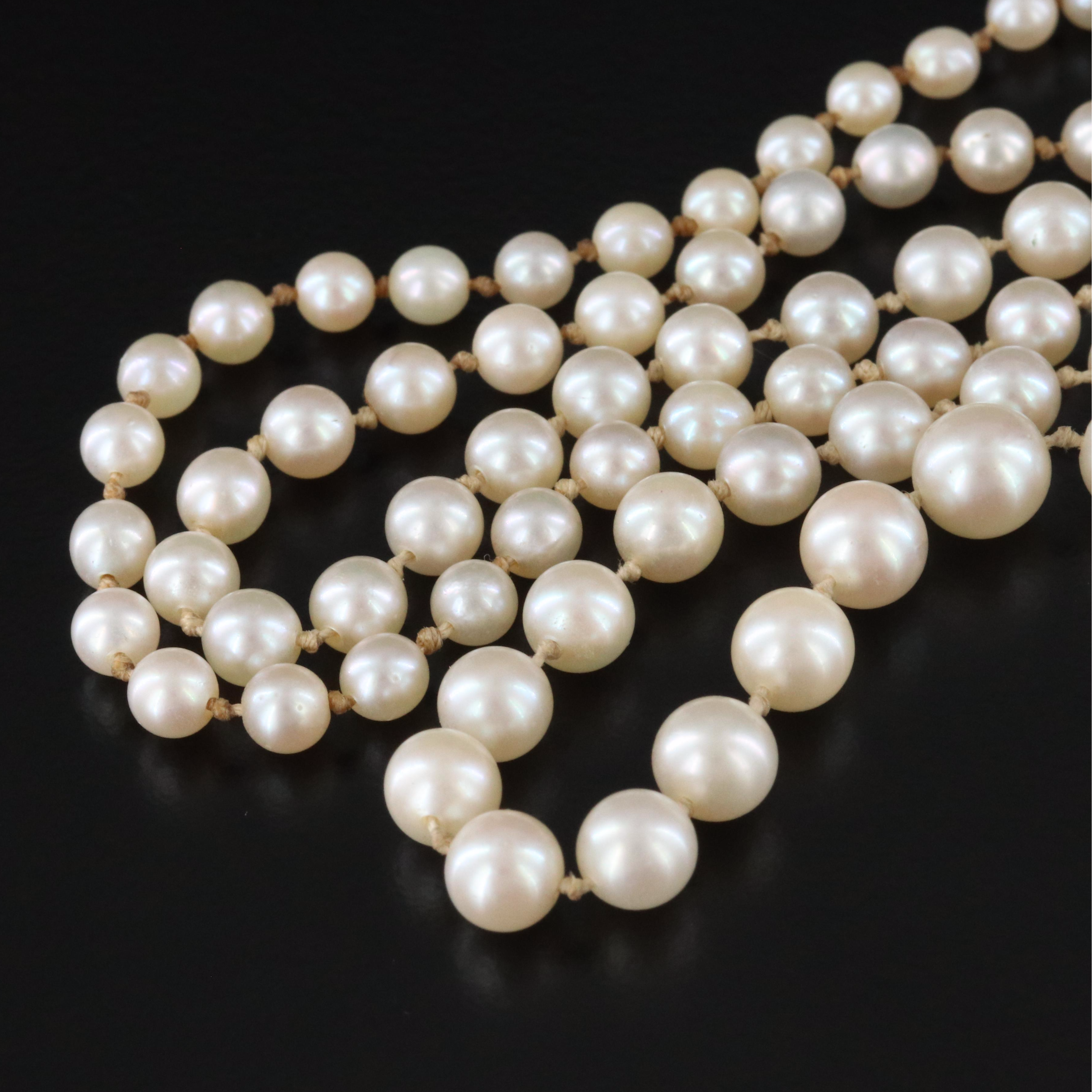 Graduated Pearl Necklaces