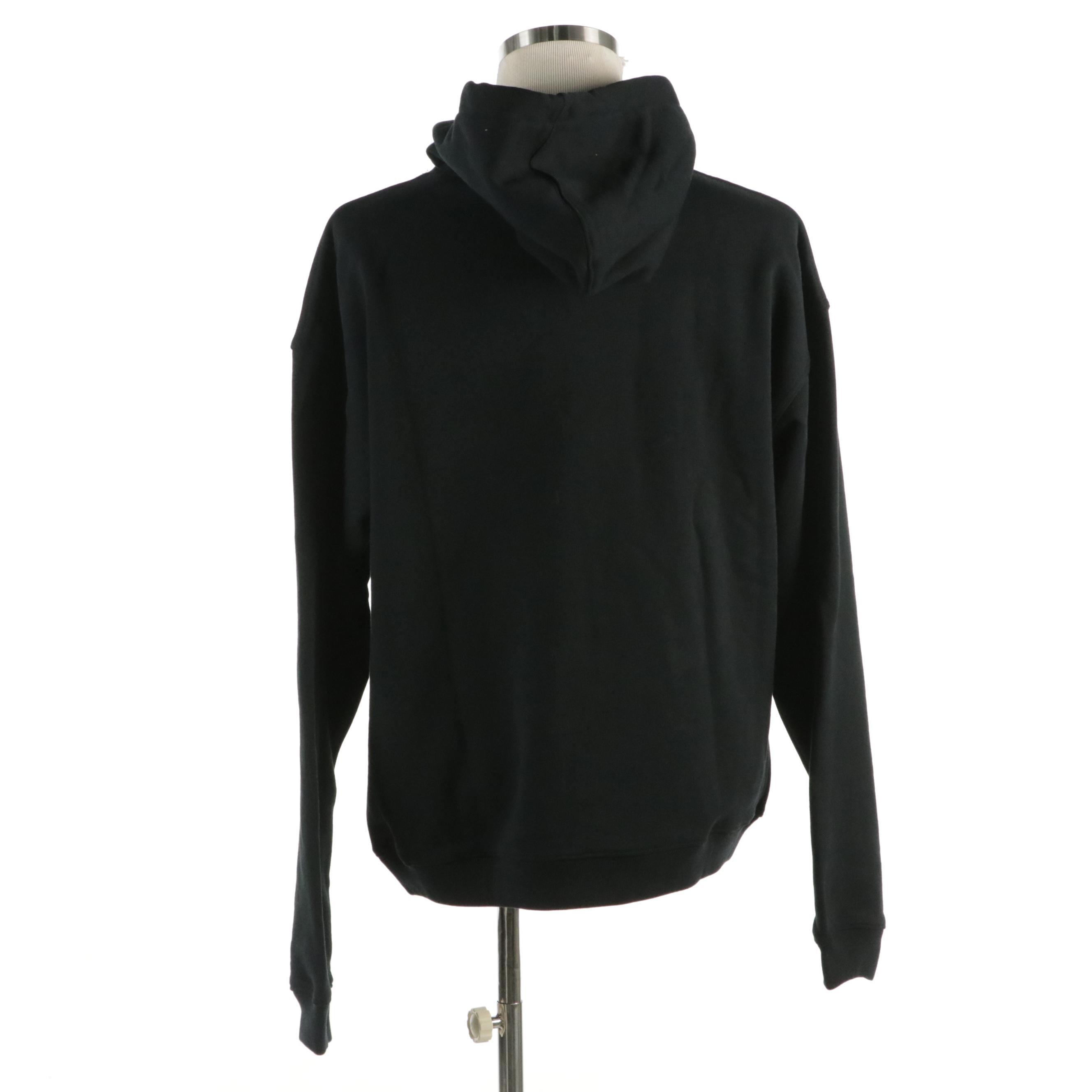 Men's Gucci Blade Logo Hoodie in Black Cotton