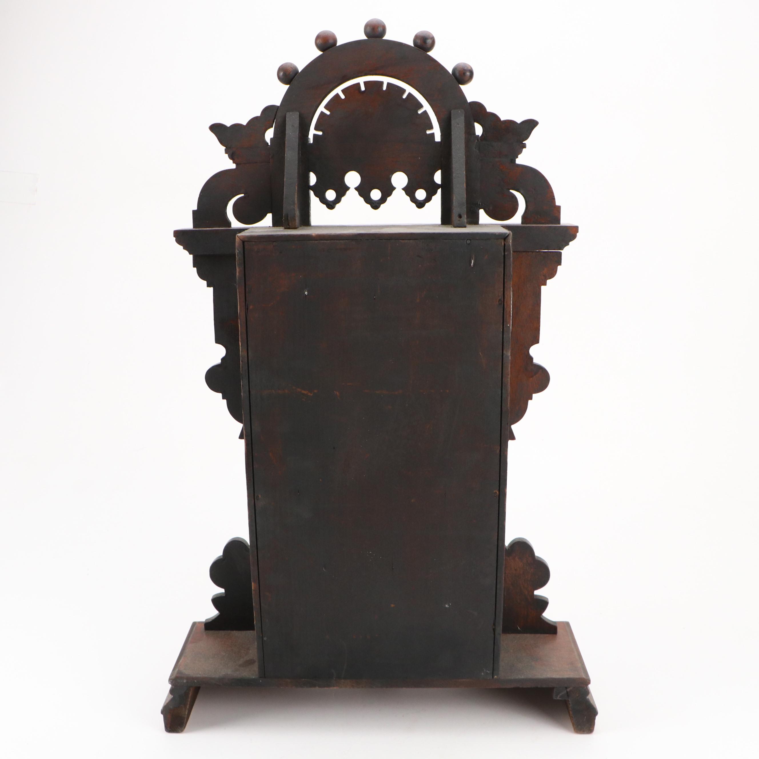 Seth Thomas "Eclipse" Spoon Carved Wooden Mantel Clock