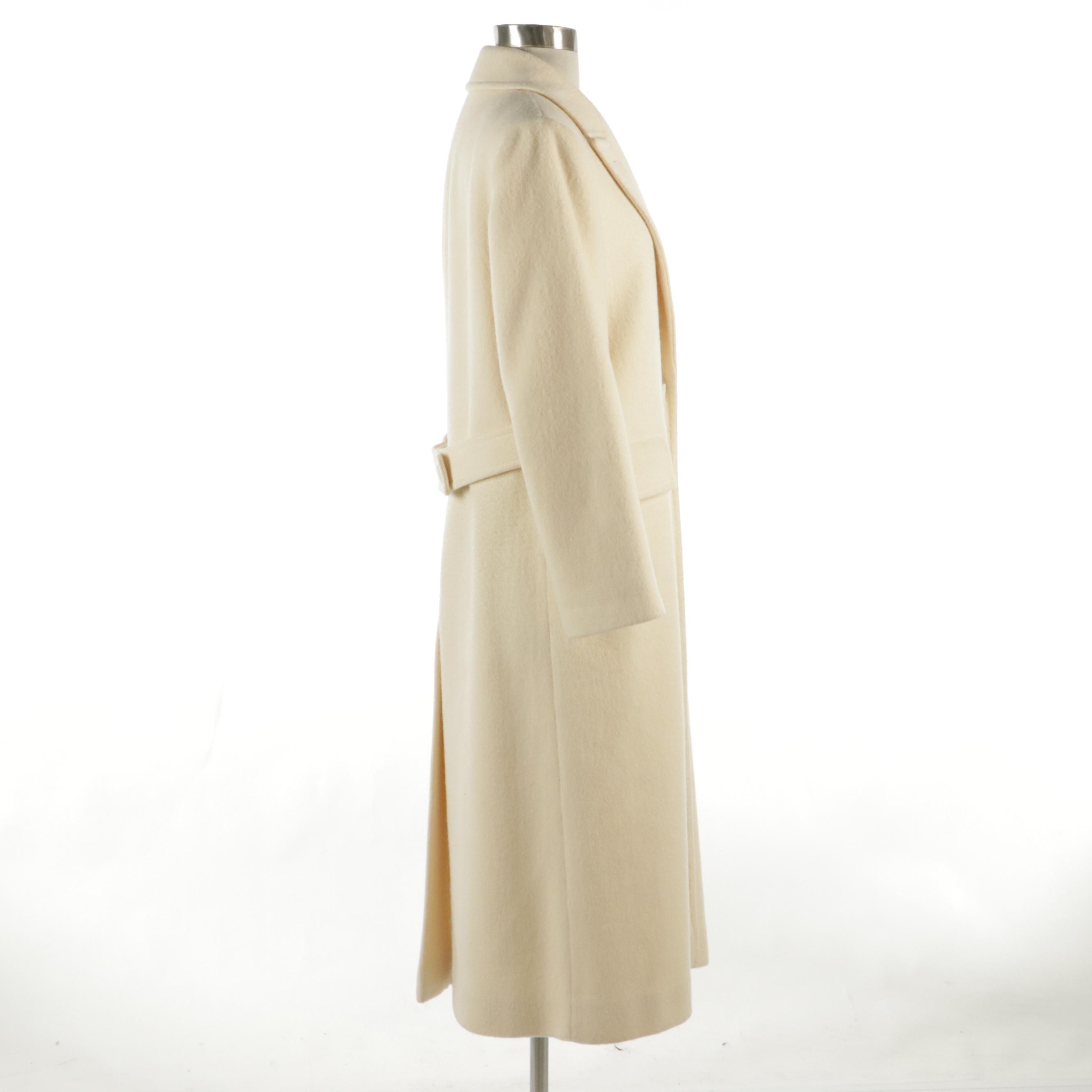 Pendleton Vintage Ivory Wool Double-Breasted Coat