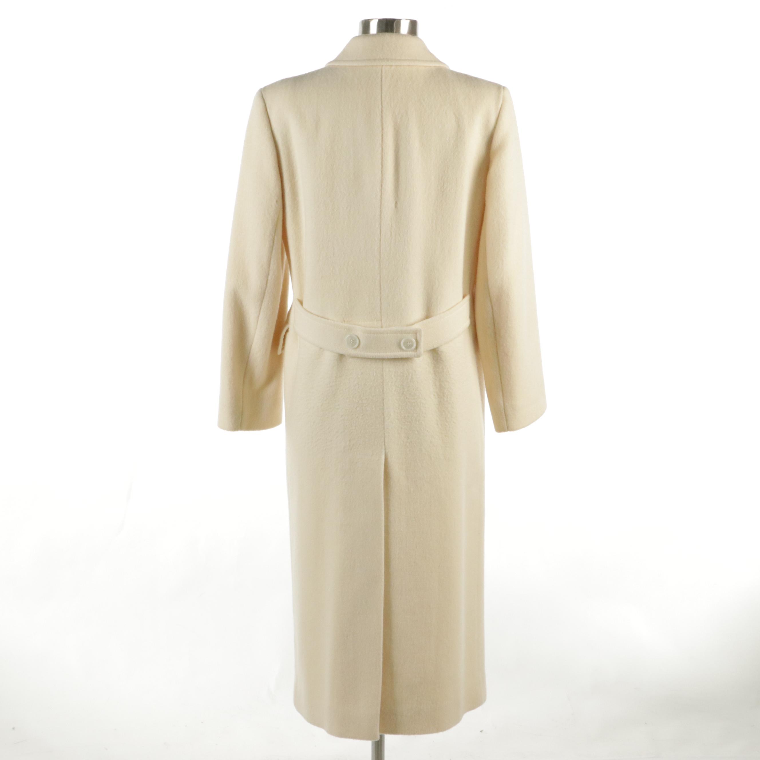 Pendleton Vintage Ivory Wool Double-Breasted Coat