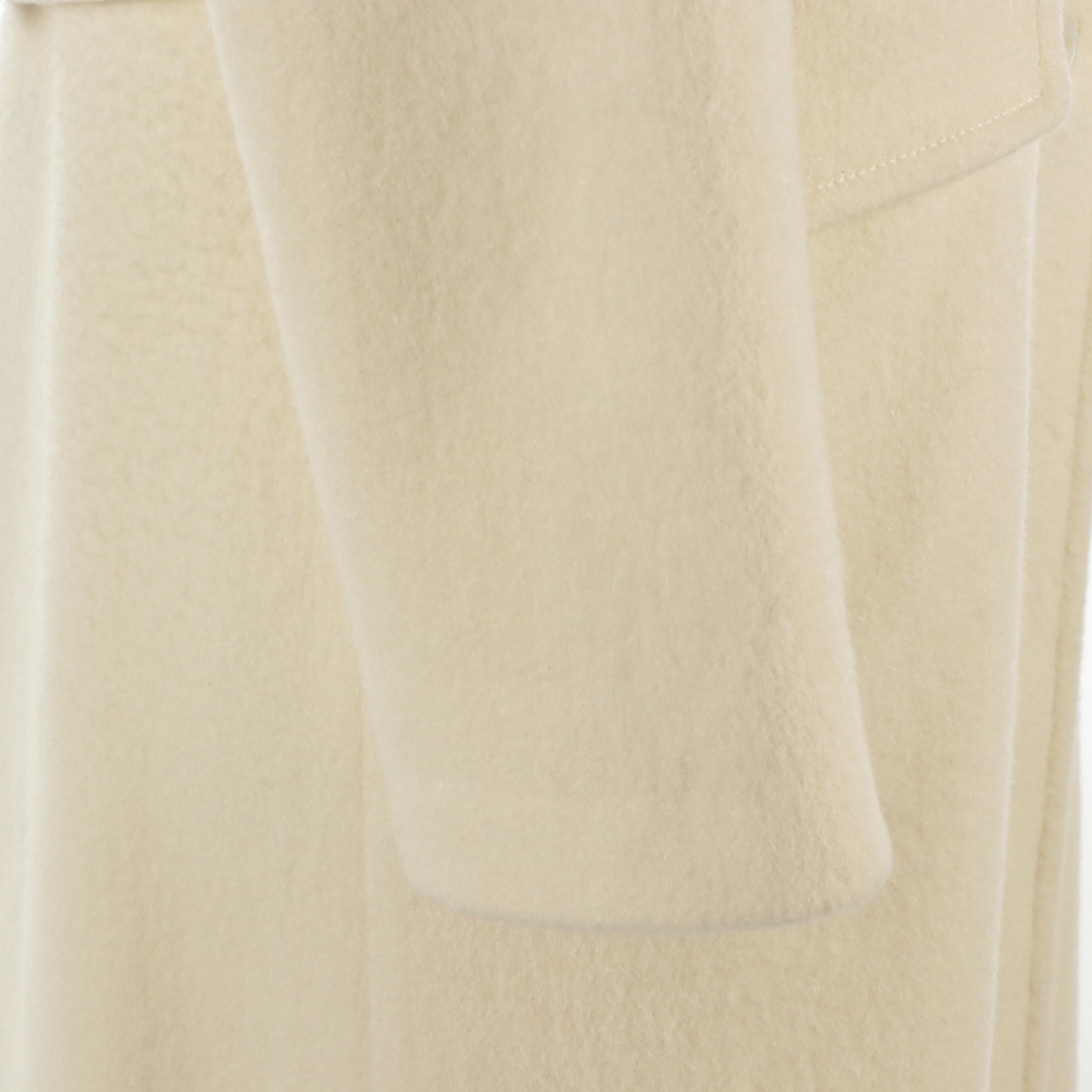 Pendleton Vintage Ivory Wool Double-Breasted Coat