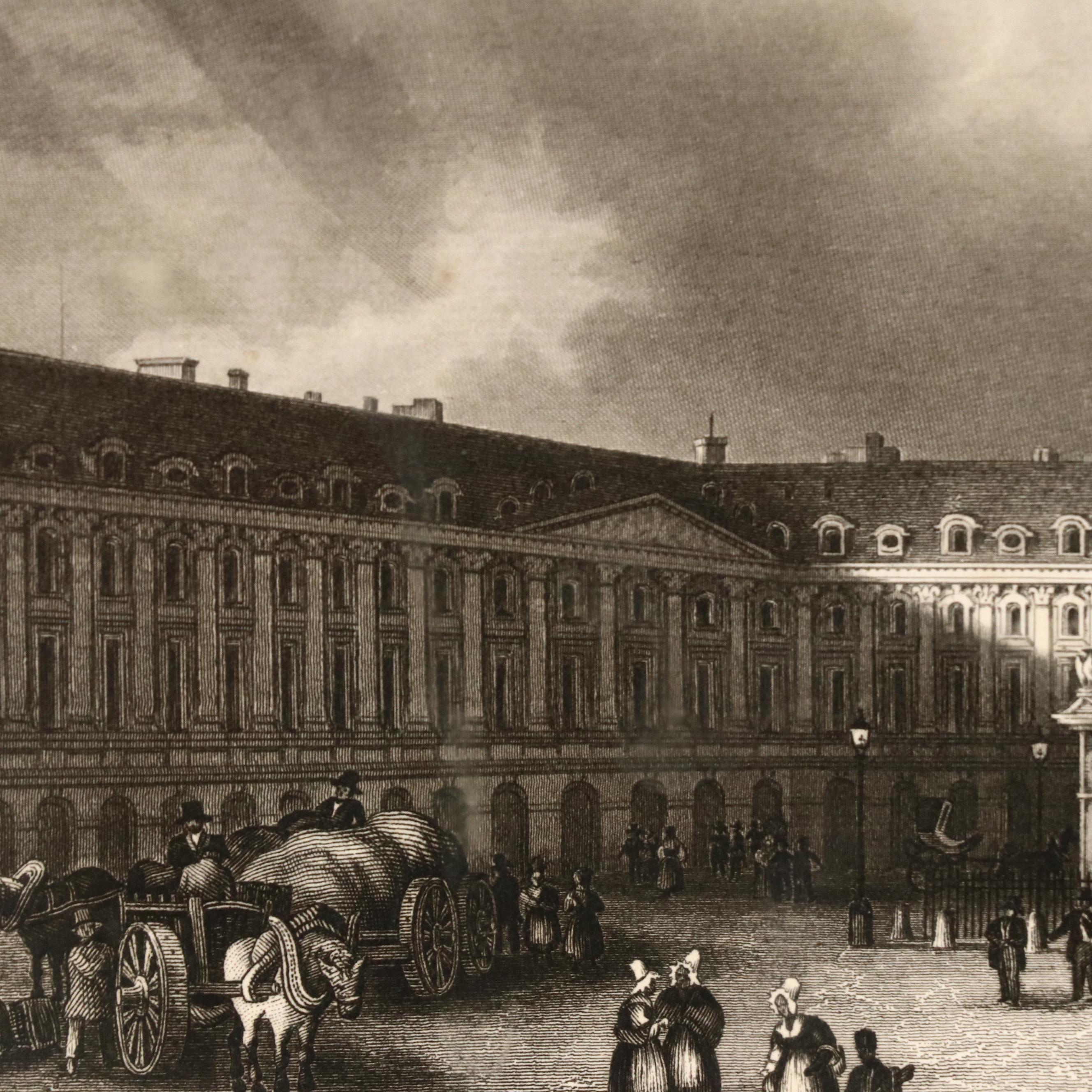 French Architectural Engravings Including "Der Hof der Tuilerien"