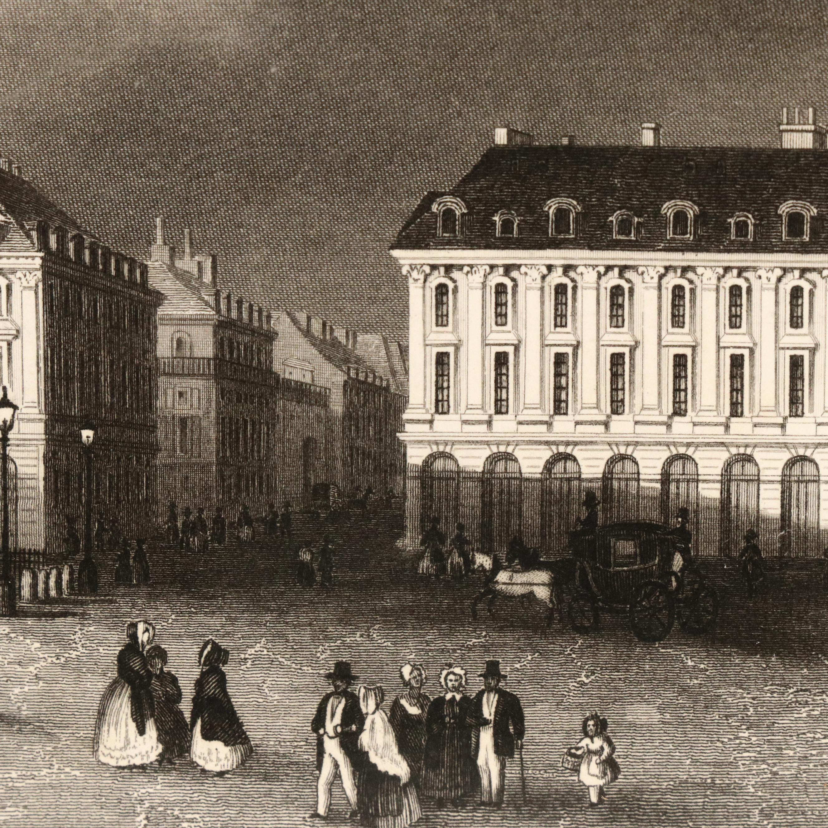 French Architectural Engravings Including "Der Hof der Tuilerien"