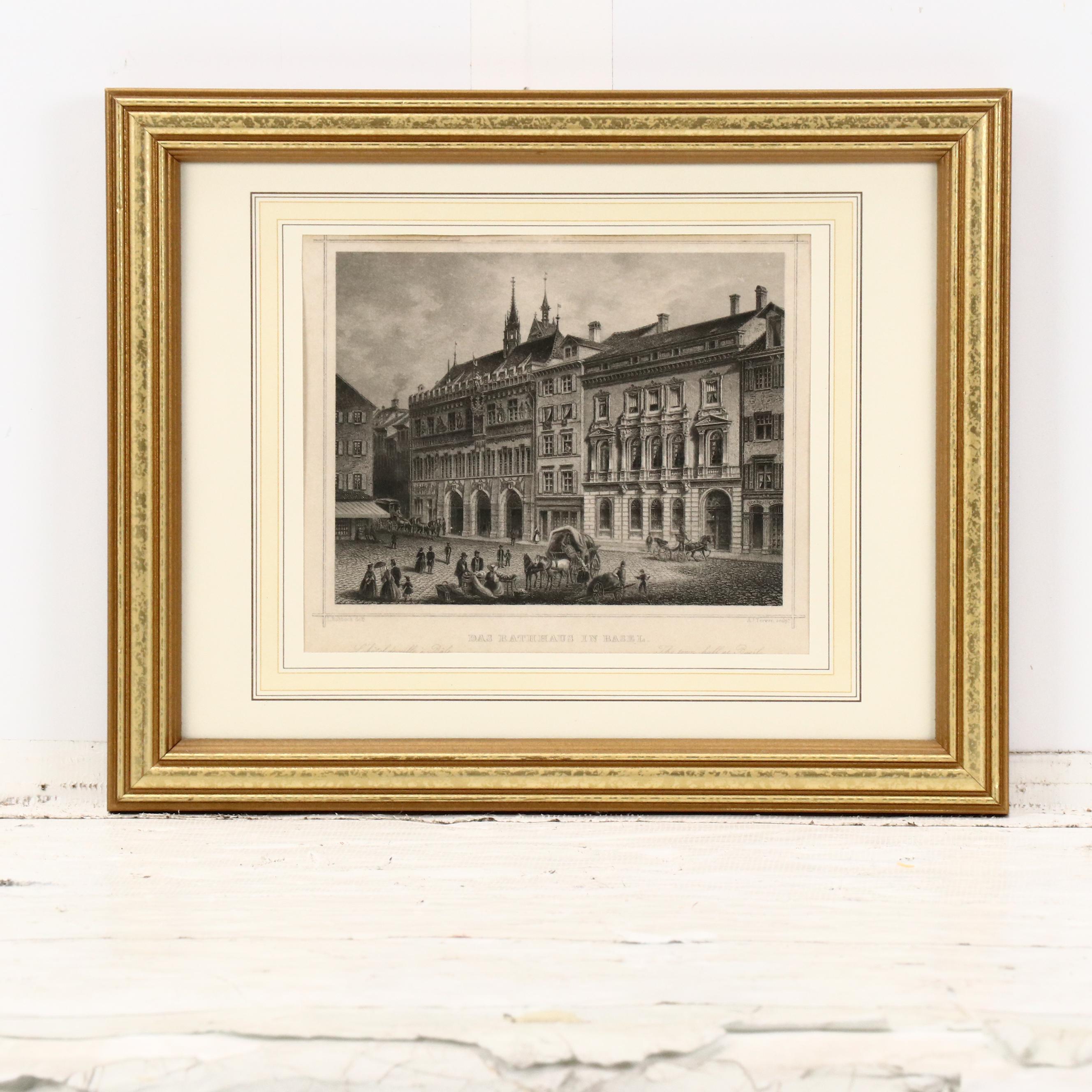 French Architectural Engravings Including "Der Hof der Tuilerien"