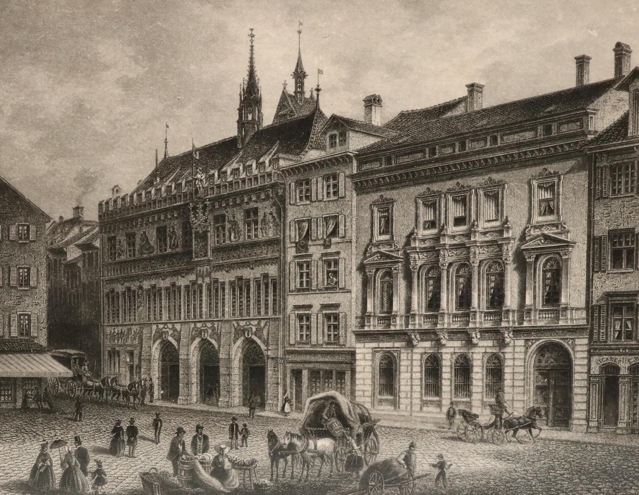 French Architectural Engravings Including "Der Hof der Tuilerien"