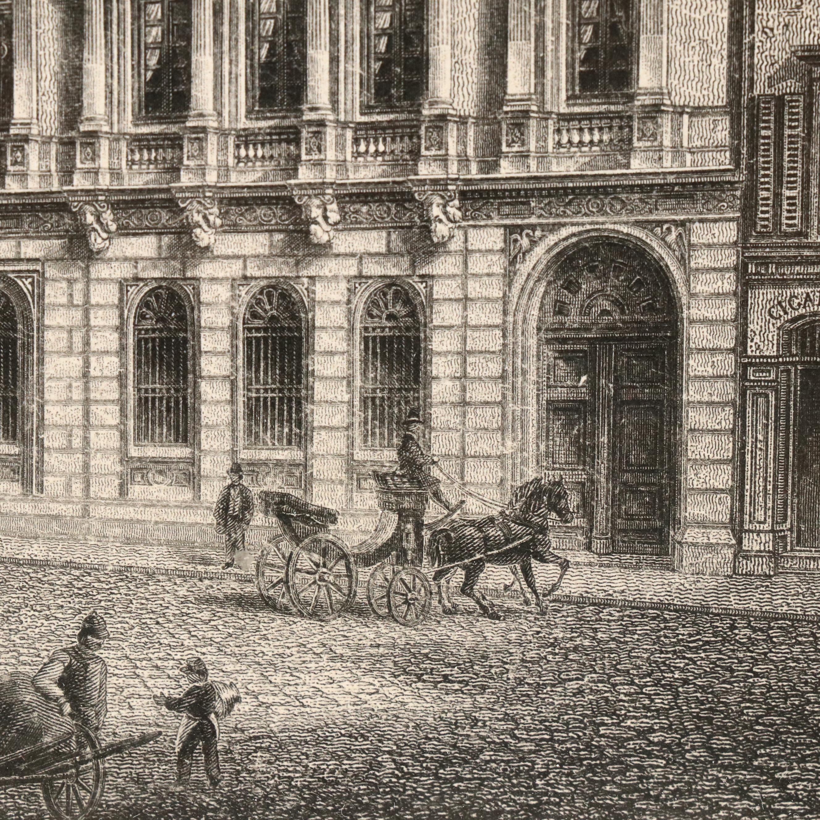 French Architectural Engravings Including "Der Hof der Tuilerien"