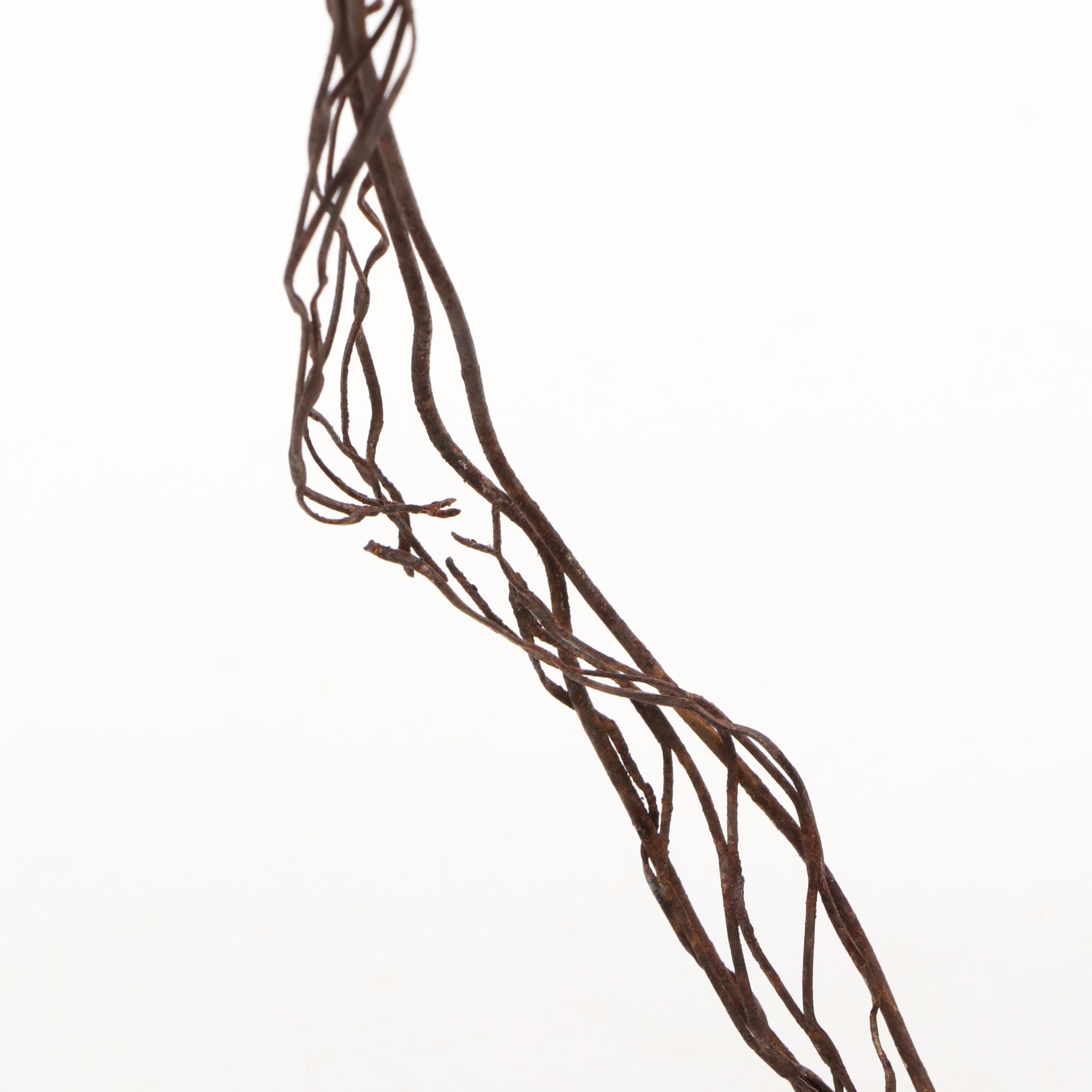 Wire Basket with Planters and Décor