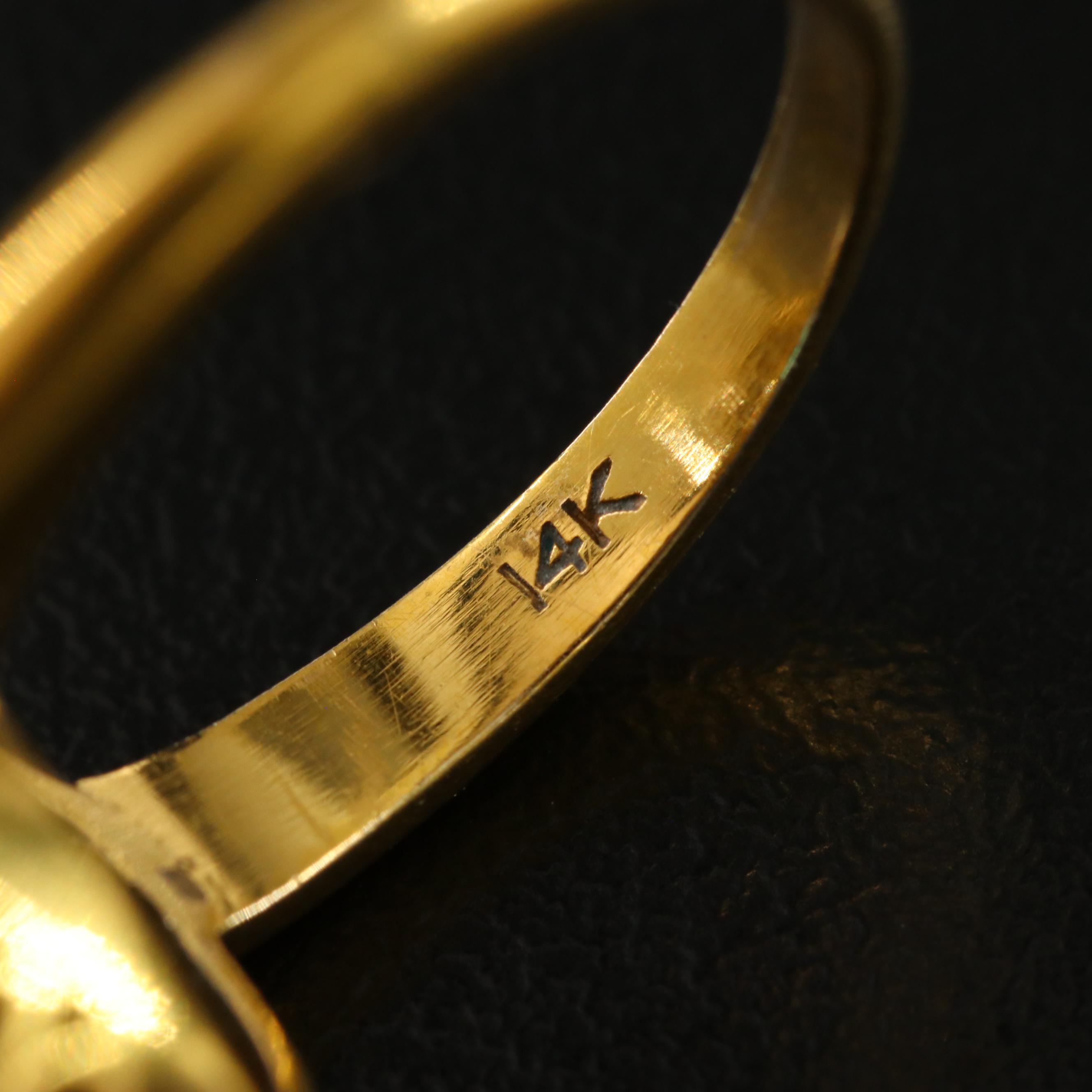 Victorian 14K Columbian Emerald, Diamond & Seed Pearl Ring w/ Online GIA Report