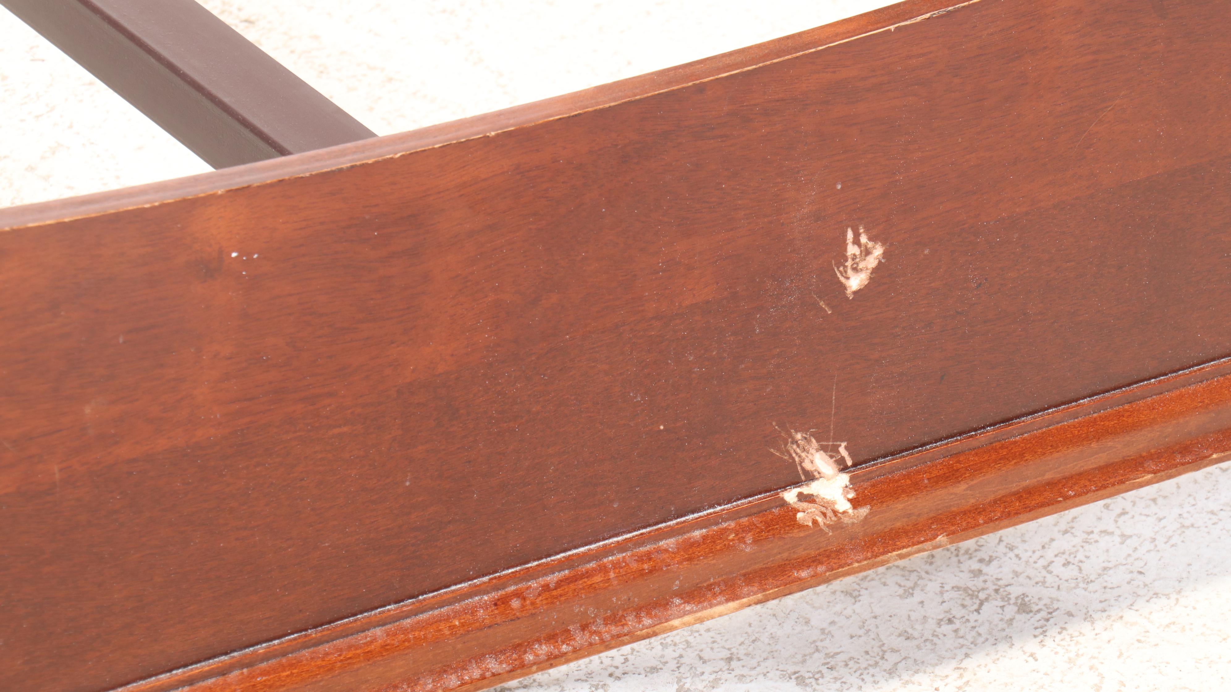 Edwardian Style Sleigh Bed in Queen Size with Faux Leather Padded Headboard