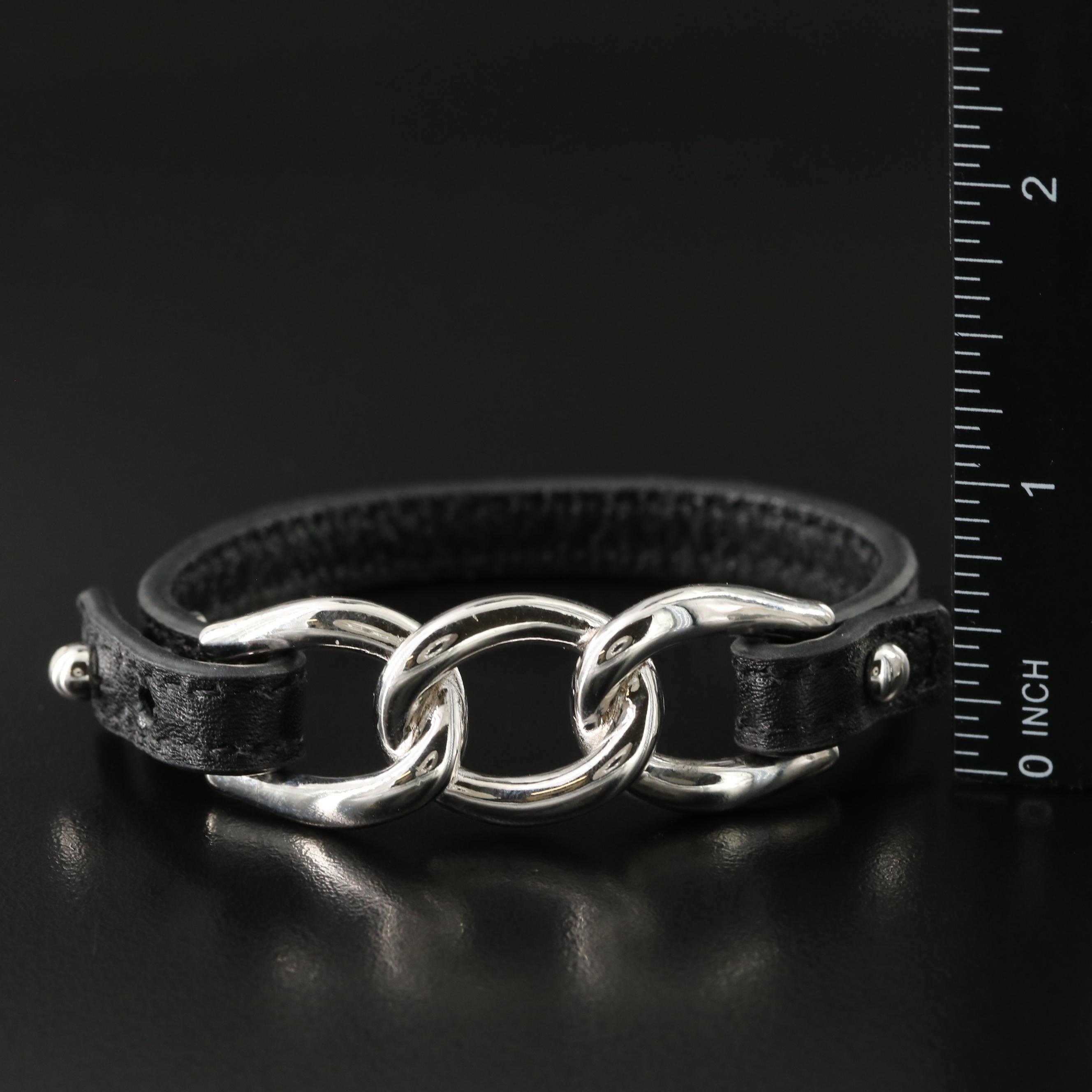 Sheryl Lowe Interlocking Leather Bracelet