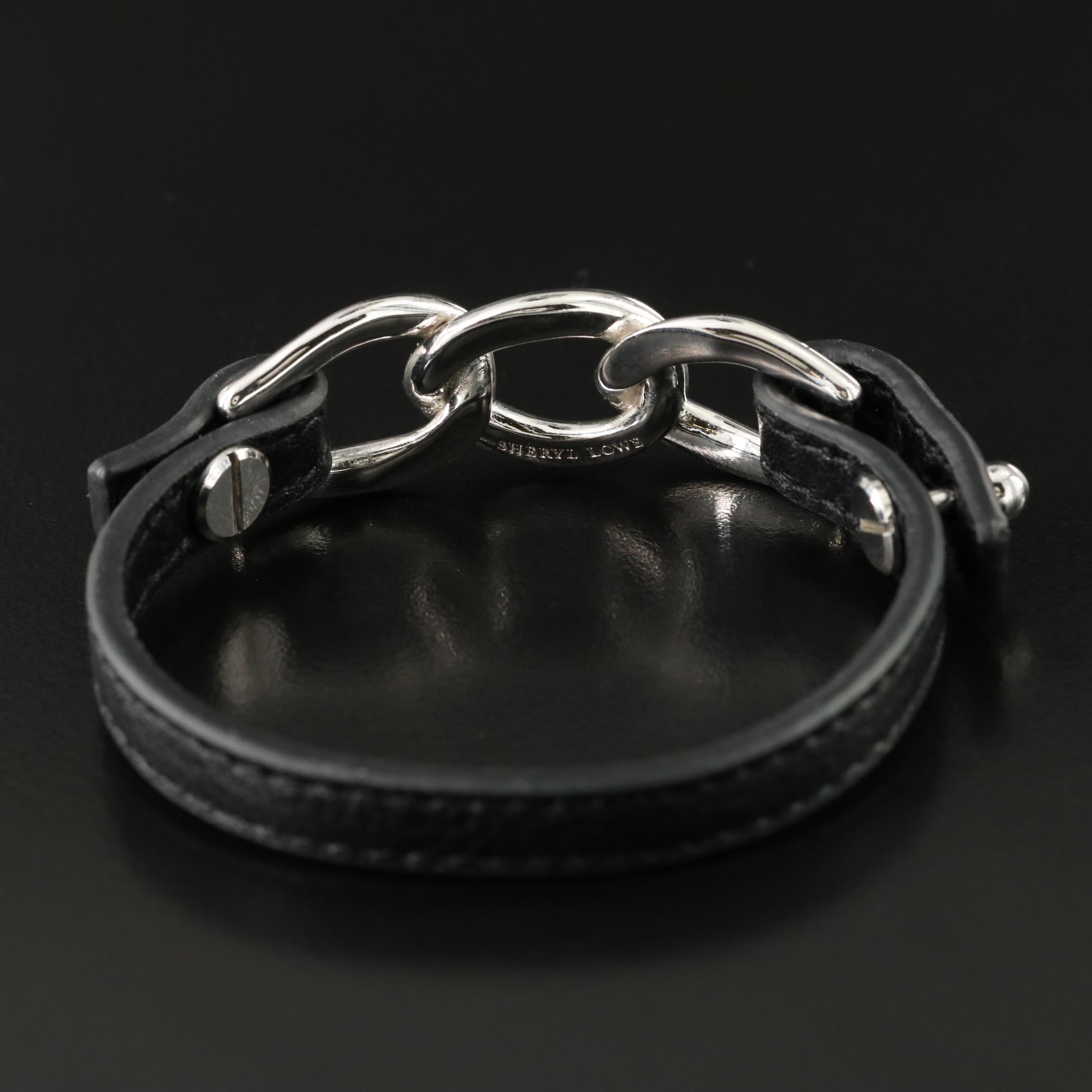 Sheryl Lowe Interlocking Leather Bracelet