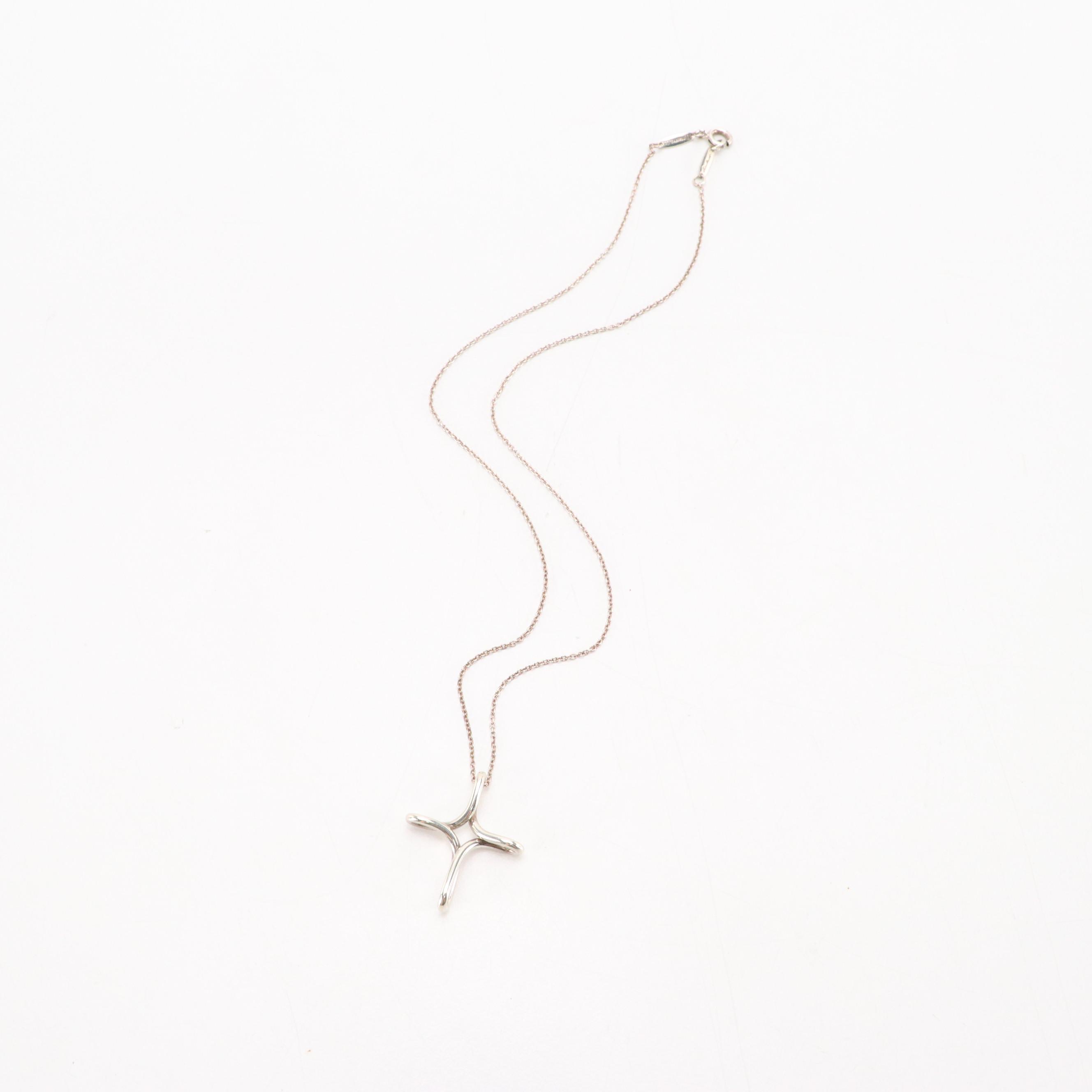 Elsa Peretti for Tiffany & Co. Sterling Infinity Cross Pendant Necklace