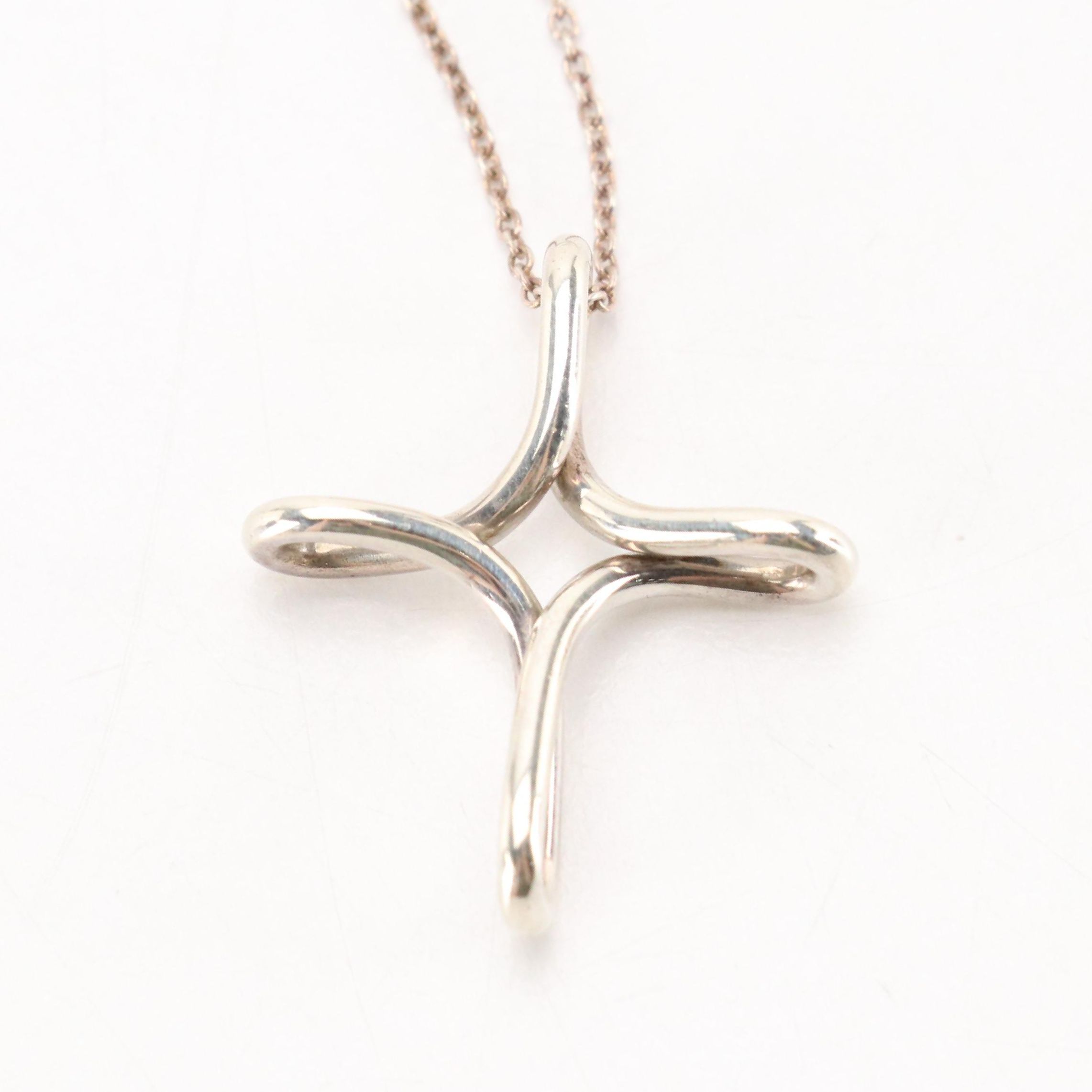 Elsa Peretti for Tiffany & Co. Sterling Infinity Cross Pendant Necklace