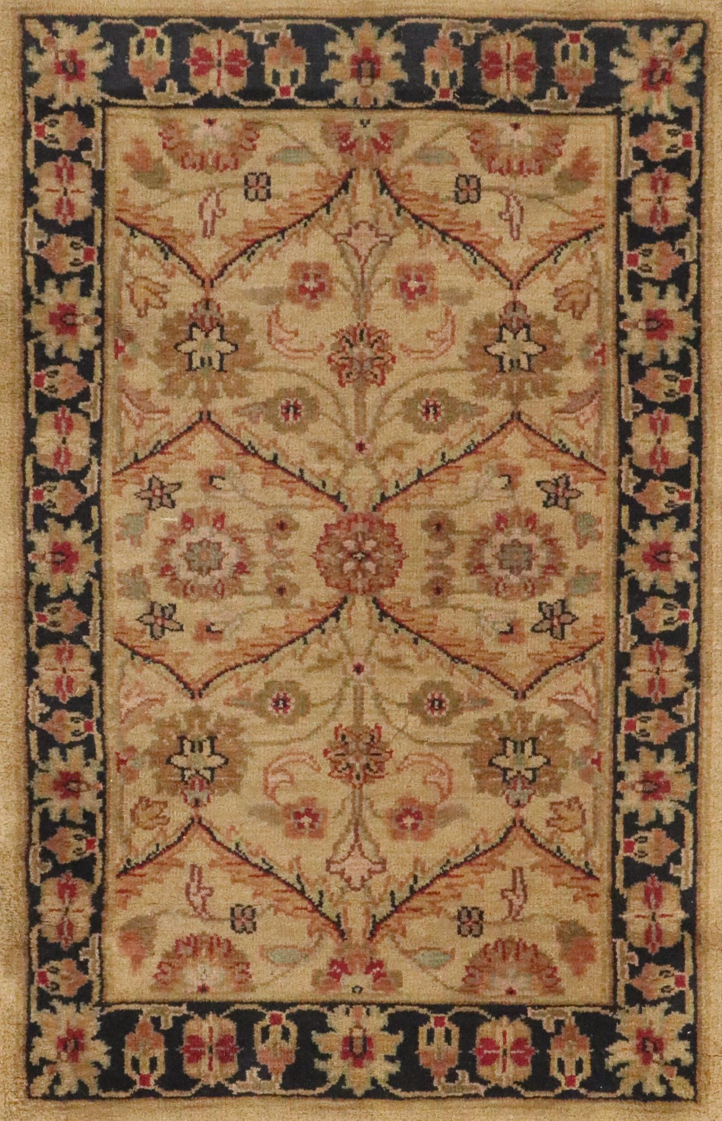 4'1 x 6'5 Hand-Knotted Indian Agra Area Rug