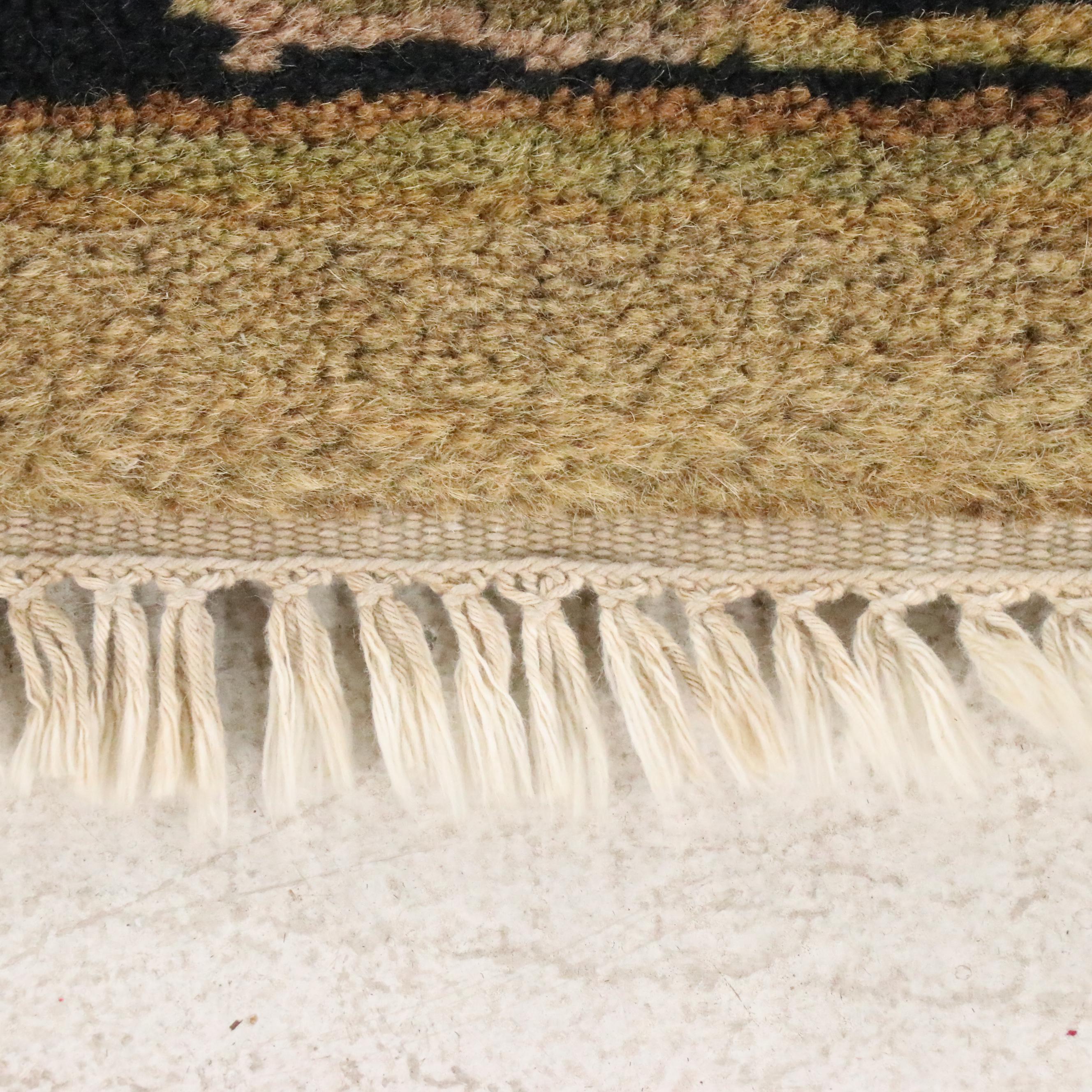 4'1 x 6'5 Hand-Knotted Indian Agra Area Rug