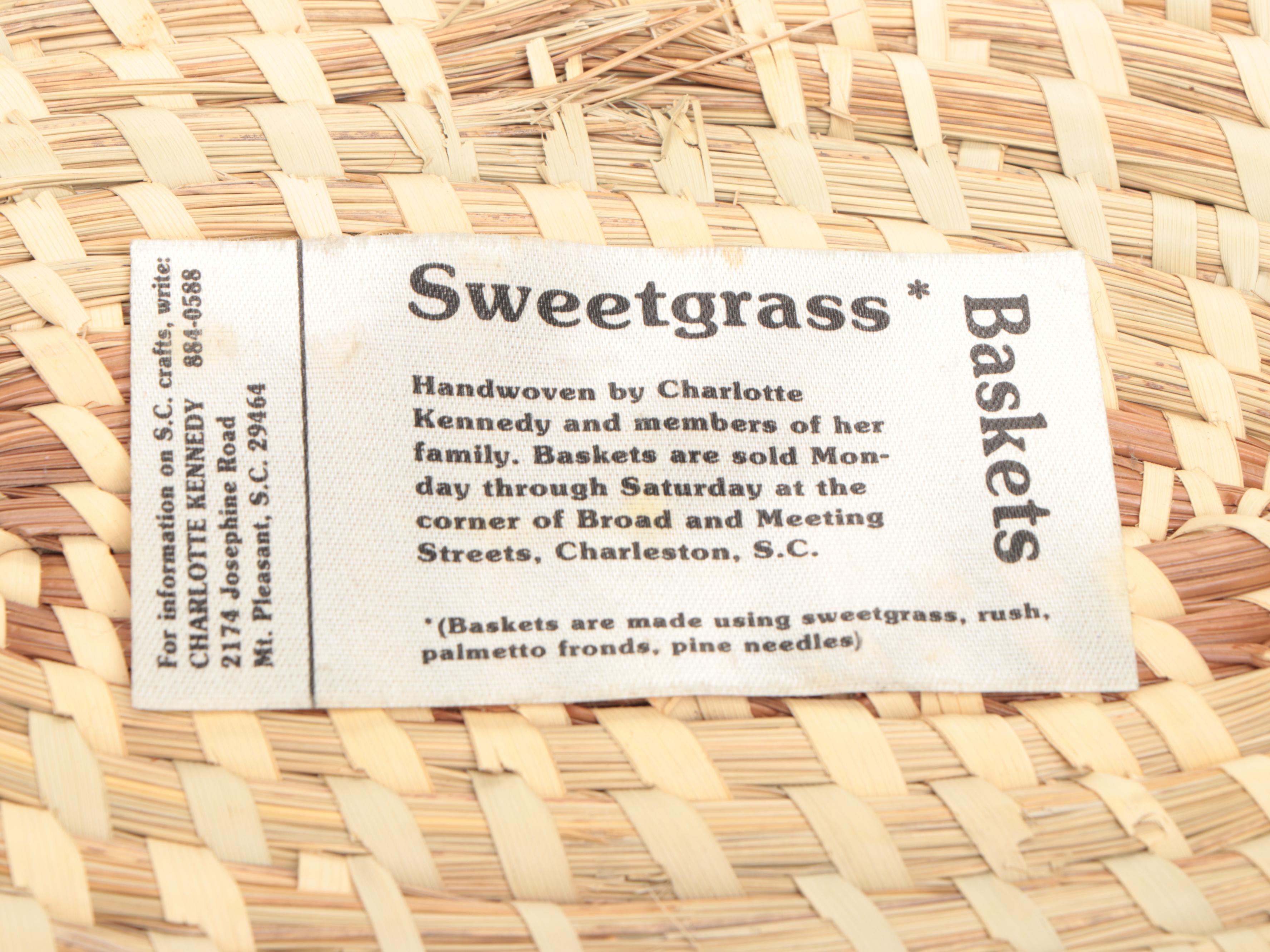 Charlotte Kennedy Handwoven Sweetgrass Baskets