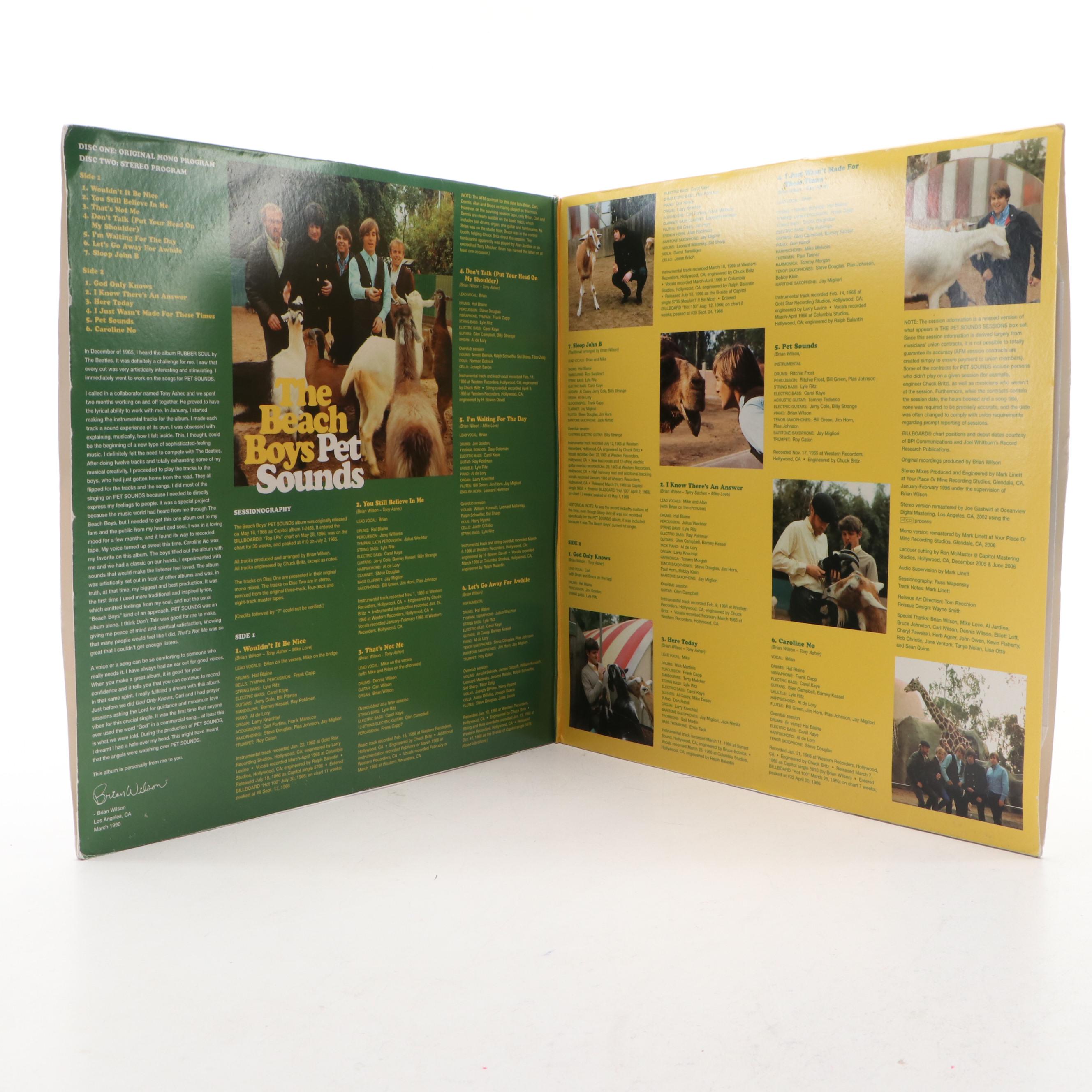 Signed Beach Boys "Pet Sounds" Album, Including Brian Wilson Signature, PSA