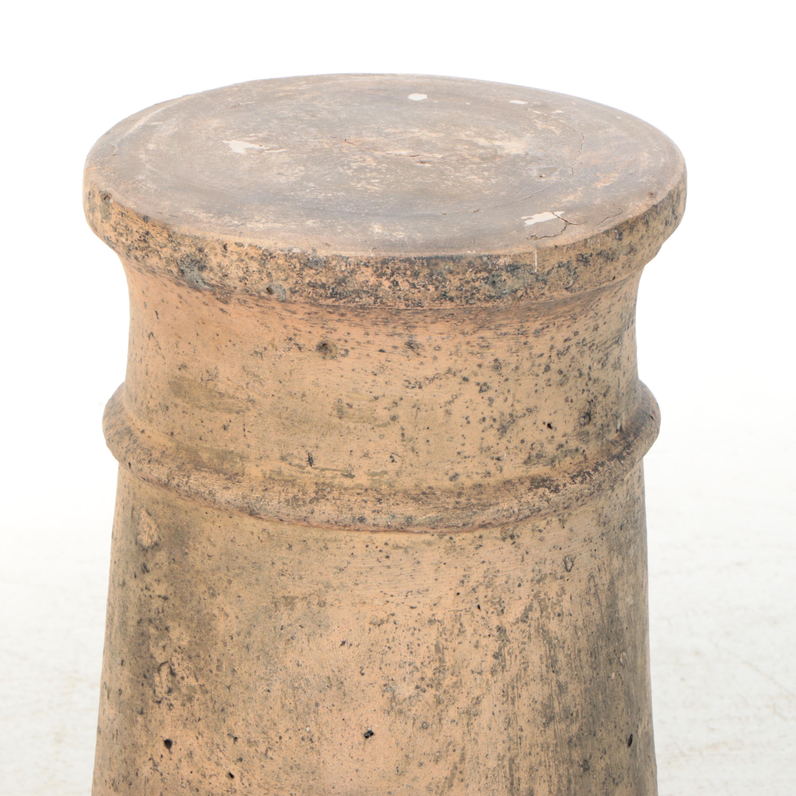 Victorian Terracotta Chimney Pot Adapted to Pedestal