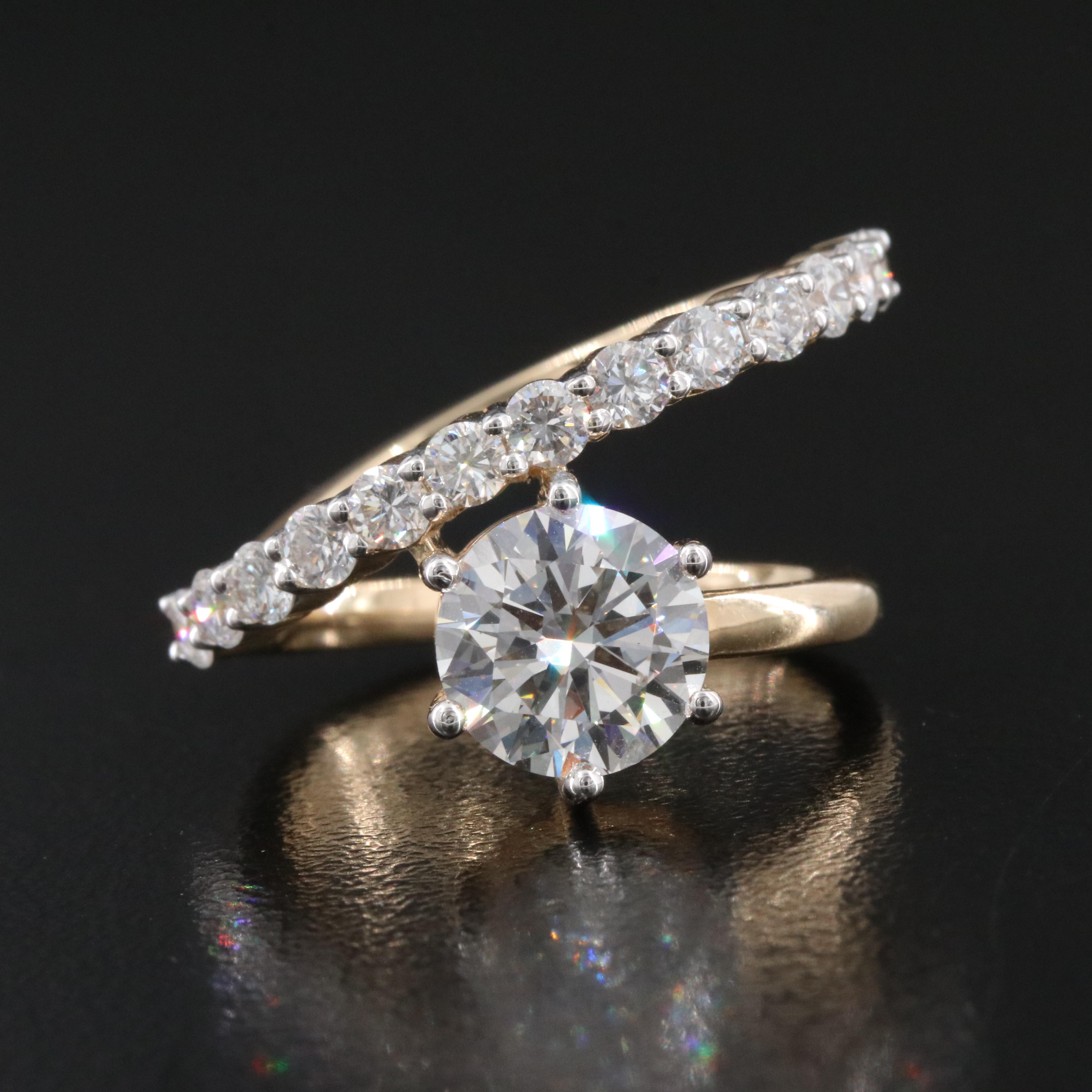 14K 2.90 CTW Lab Grown Diamond Ring