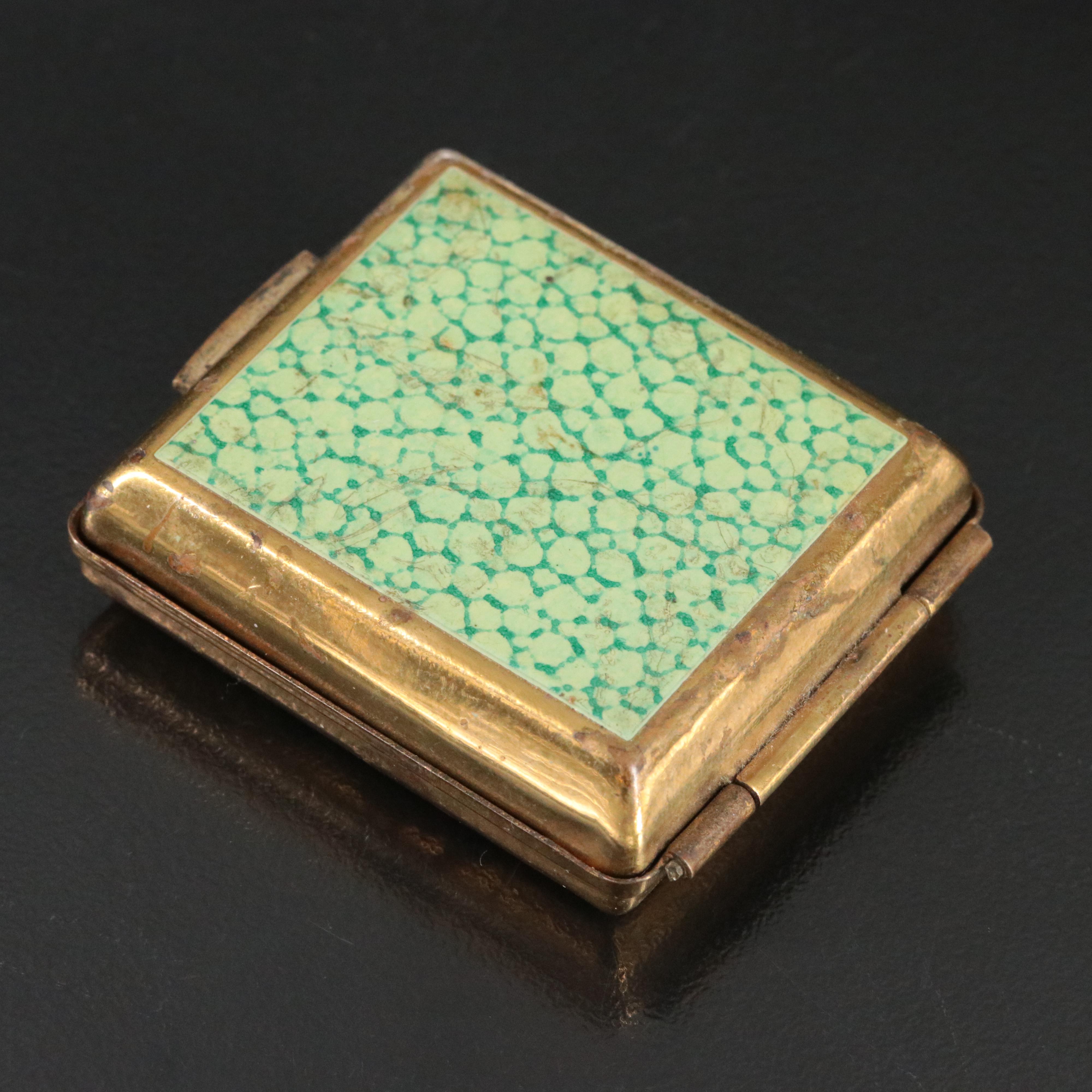 Vintage English Cased Swiss Made Stem Wind Travel Alarm Clock