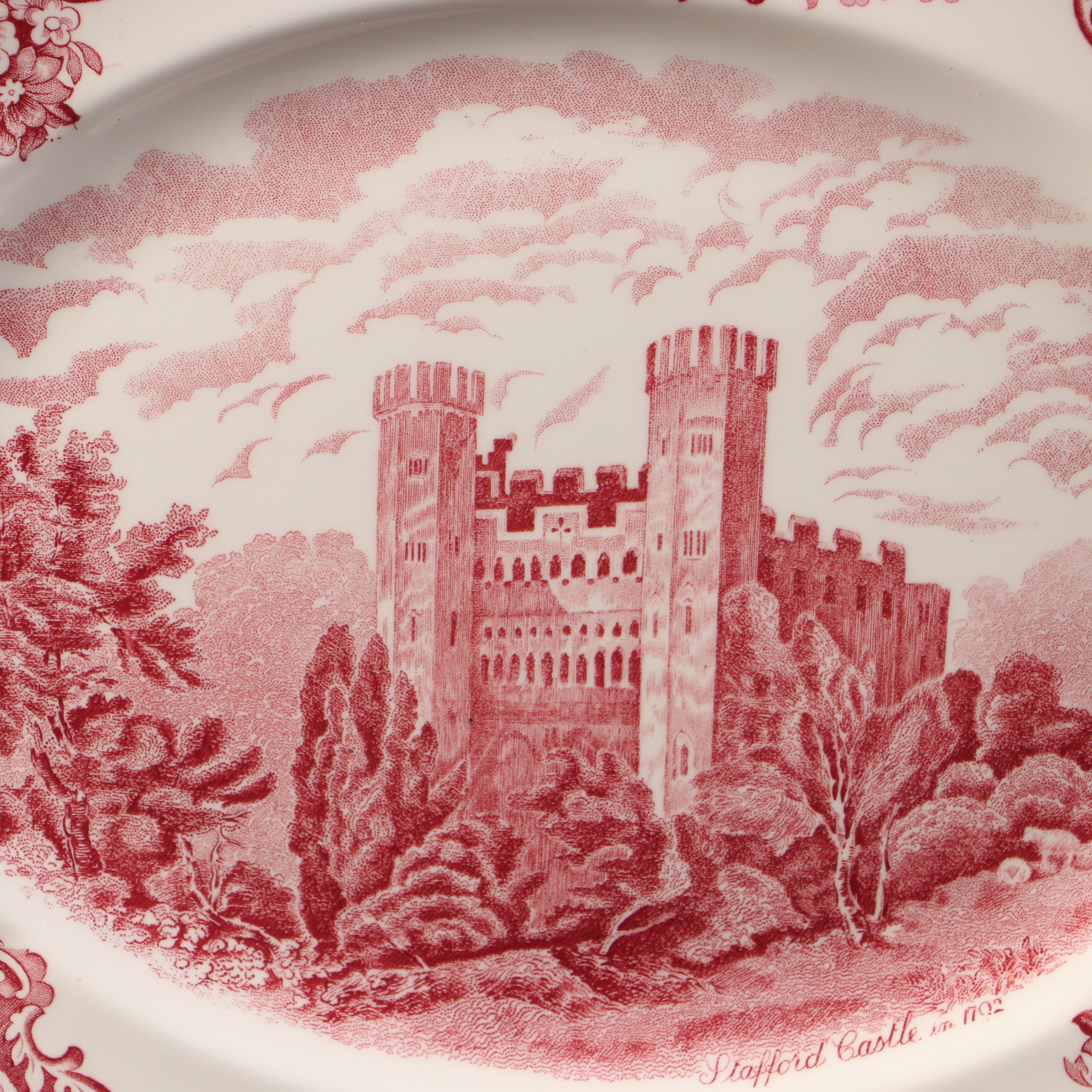 Johnson Bros "Old Britain Castles" Ceramic Serverware and Other Red Transferware