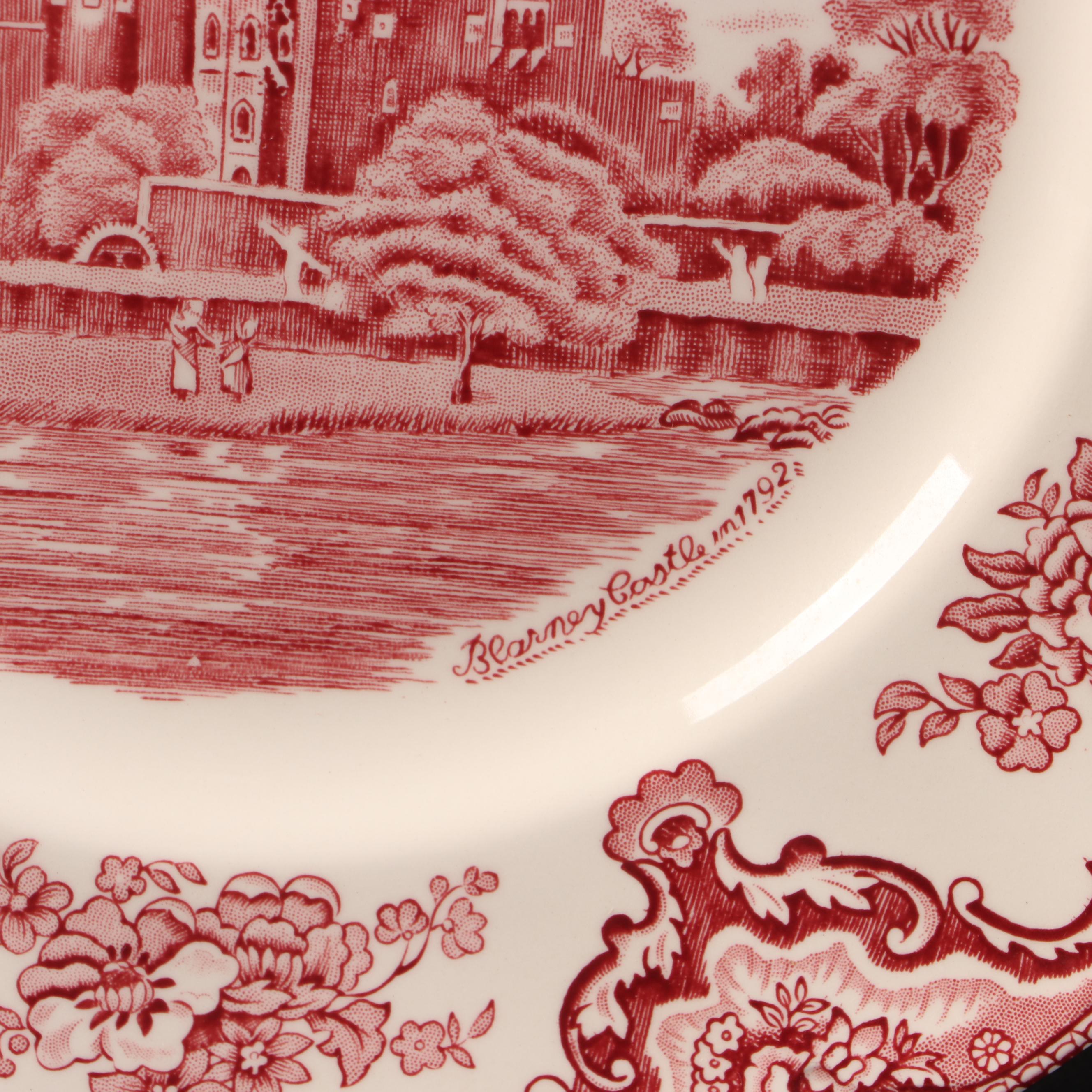 Johnson Bros "Old Britain Castles" Ceramic Serverware and Other Red Transferware