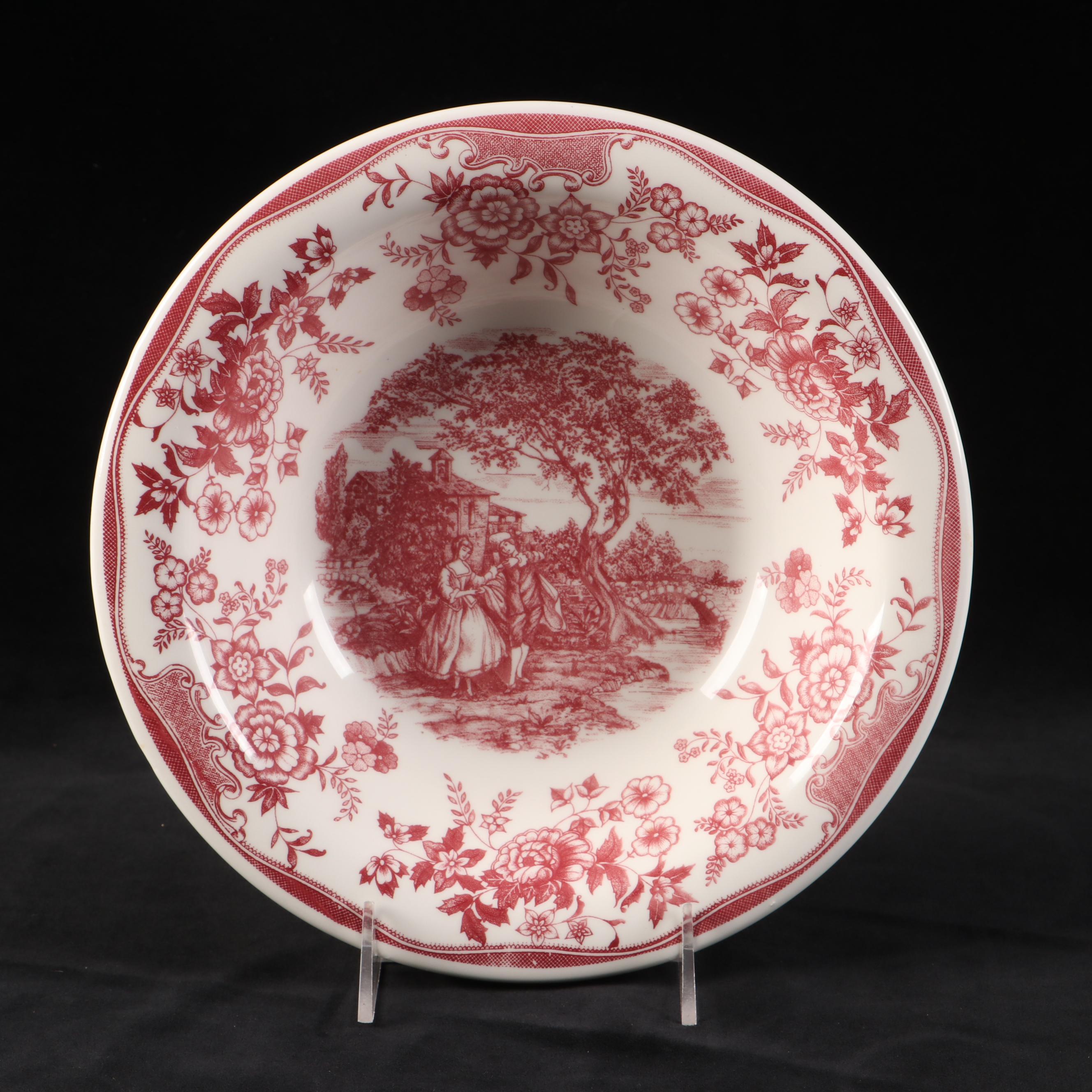 Johnson Bros "Old Britain Castles" Ceramic Serverware and Other Red Transferware