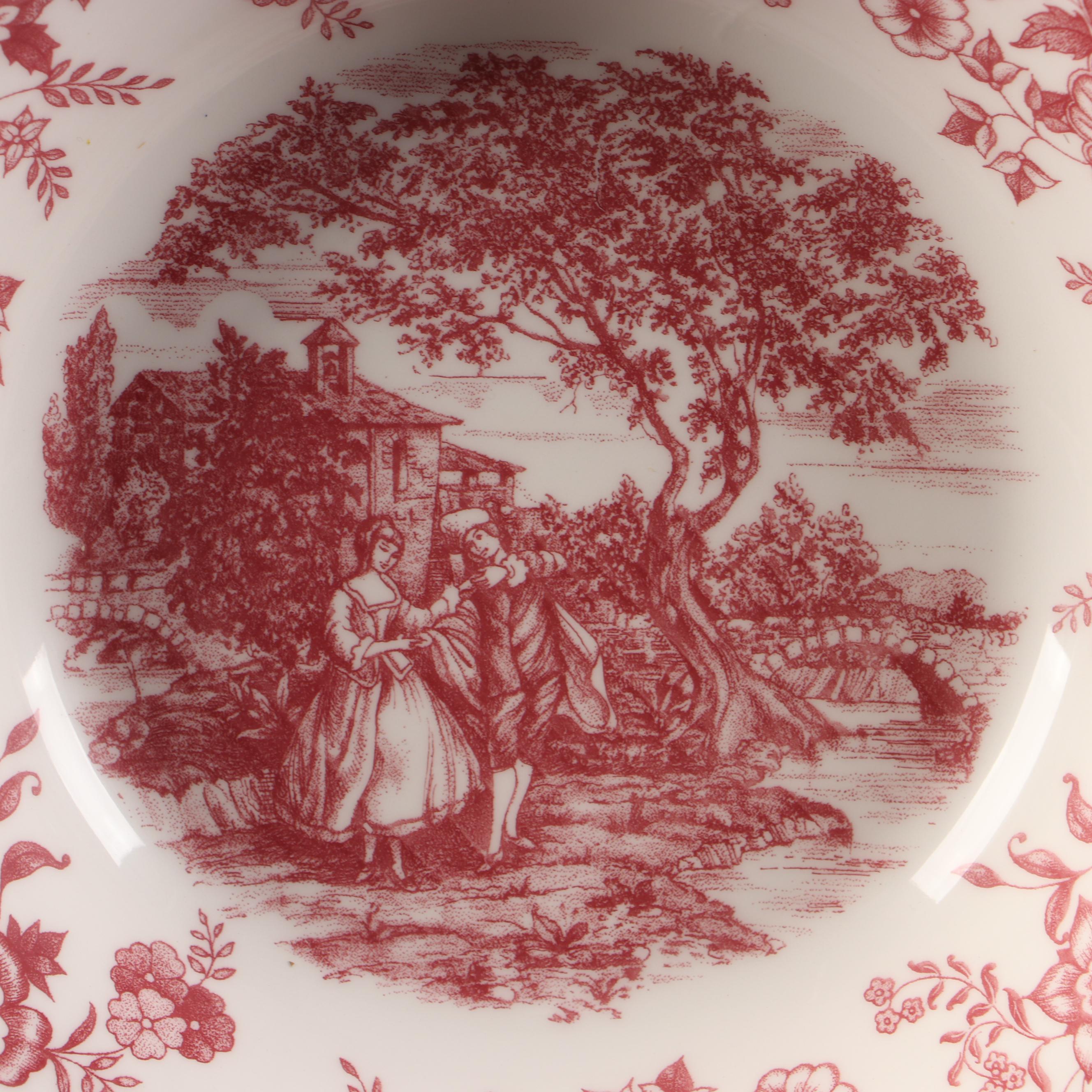 Johnson Bros "Old Britain Castles" Ceramic Serverware and Other Red Transferware