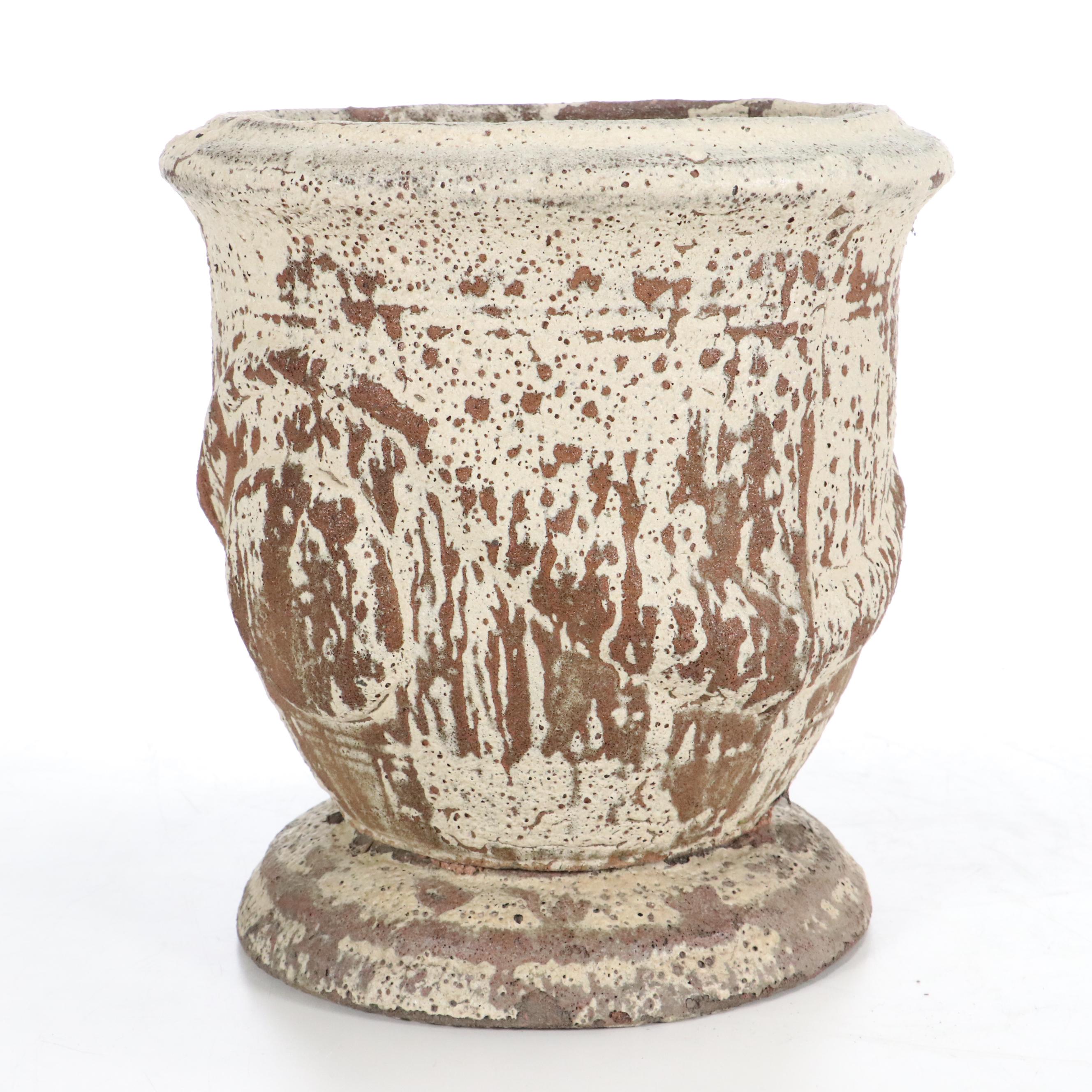 Pair of French Anduze Urn Ceramic Planters