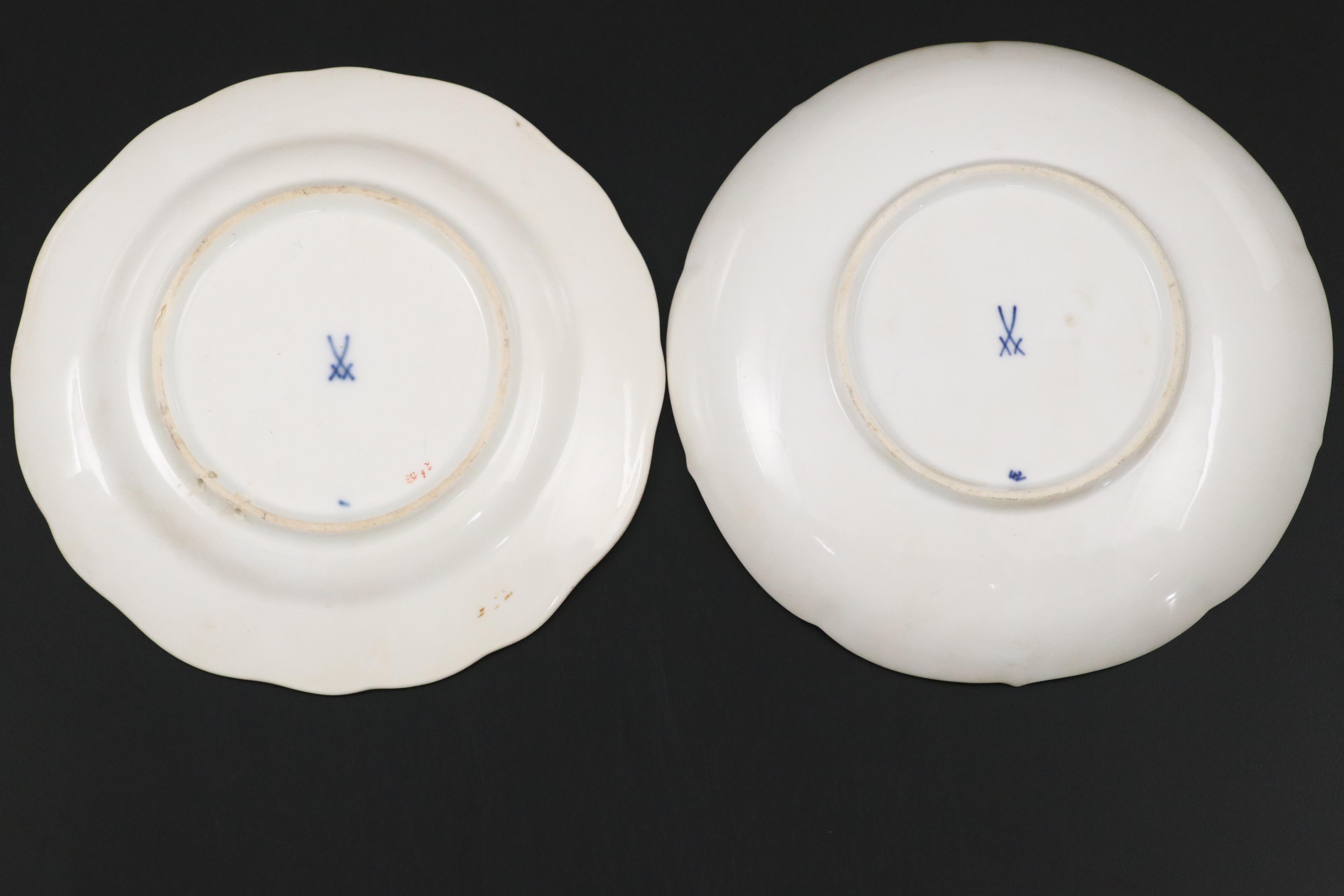 Meissen Porcelain Plate, Bowl, Ashtray, and More Table Accessories