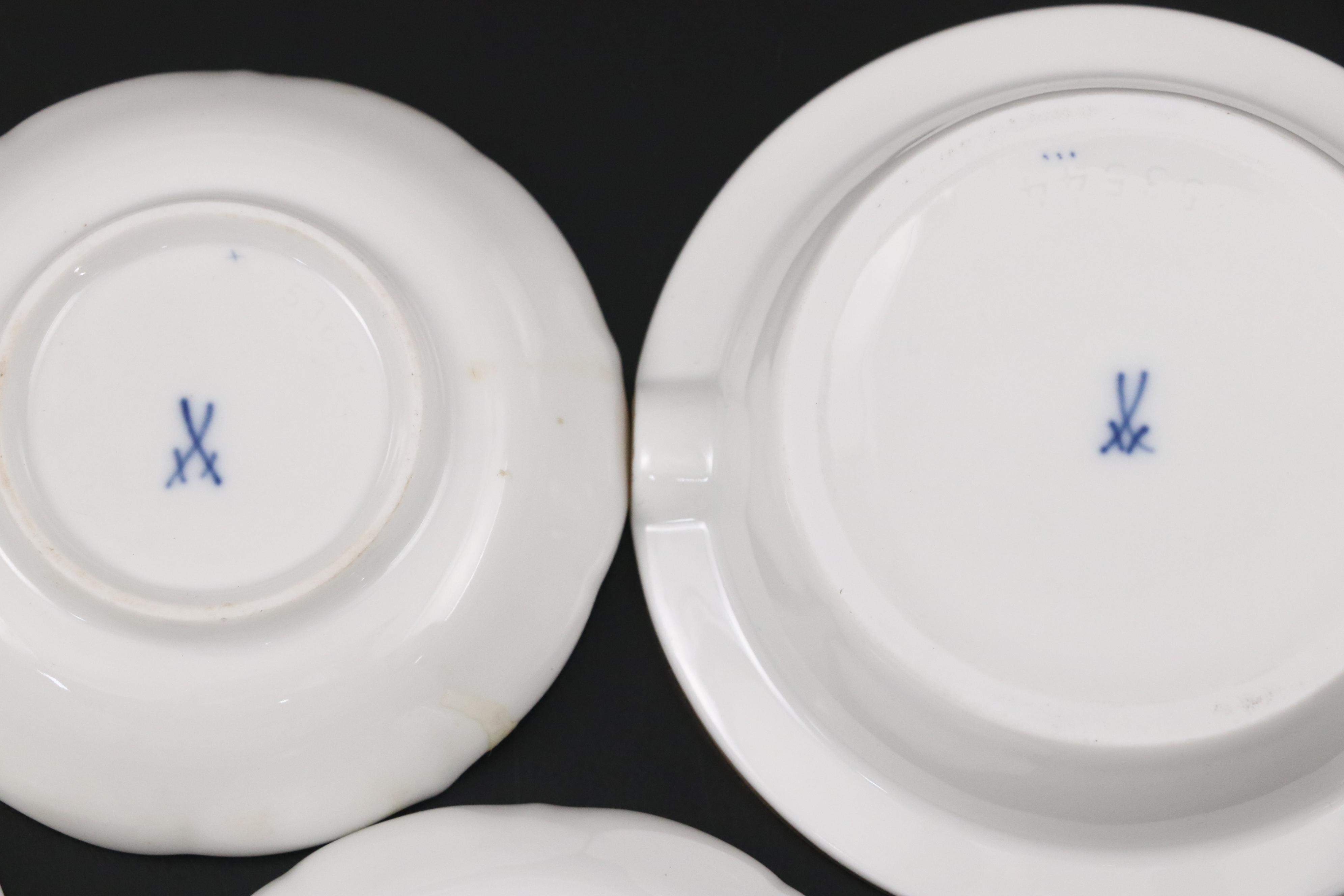 Meissen Porcelain Plate, Bowl, Ashtray, and More Table Accessories