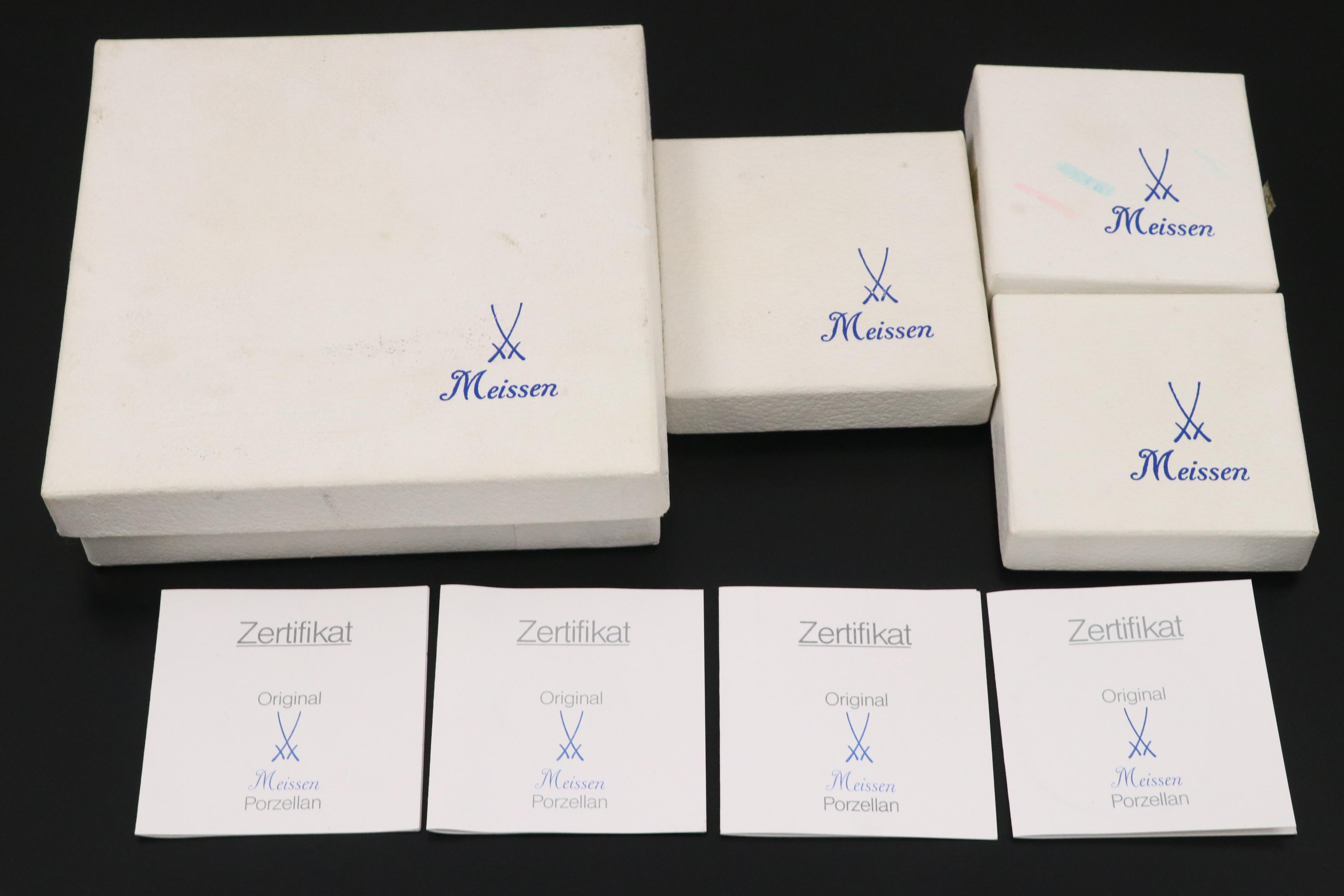 Meissen Porcelain Plate, Bowl, Ashtray, and More Table Accessories