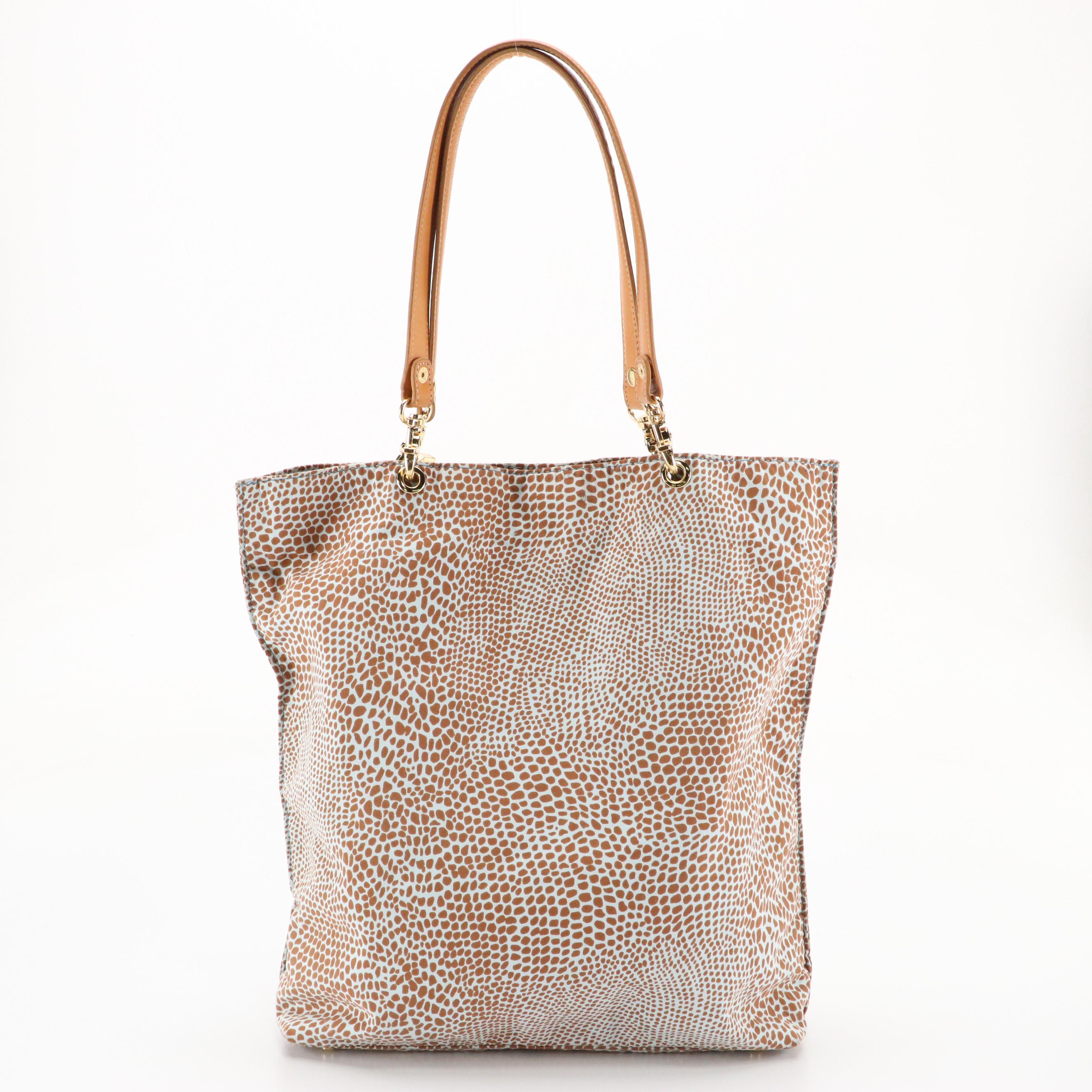 Lambertson-Truex Green Snakeskin Shoulder Bag, J. McLaughlin Spotted Nylon Bag